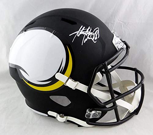 Adrian Peterson Autographed Vikings F/S AMP Speed Helmet - Beckett W Auth *White - Image 4
