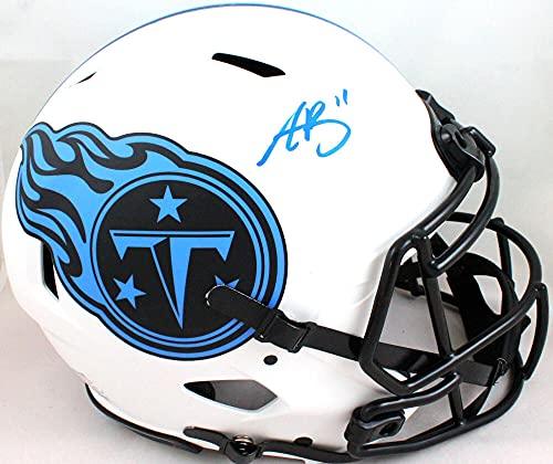 AJ Brown Signed Tennessee Titans Authentic Lunar FS Helmet- Beckett W LT BLUE