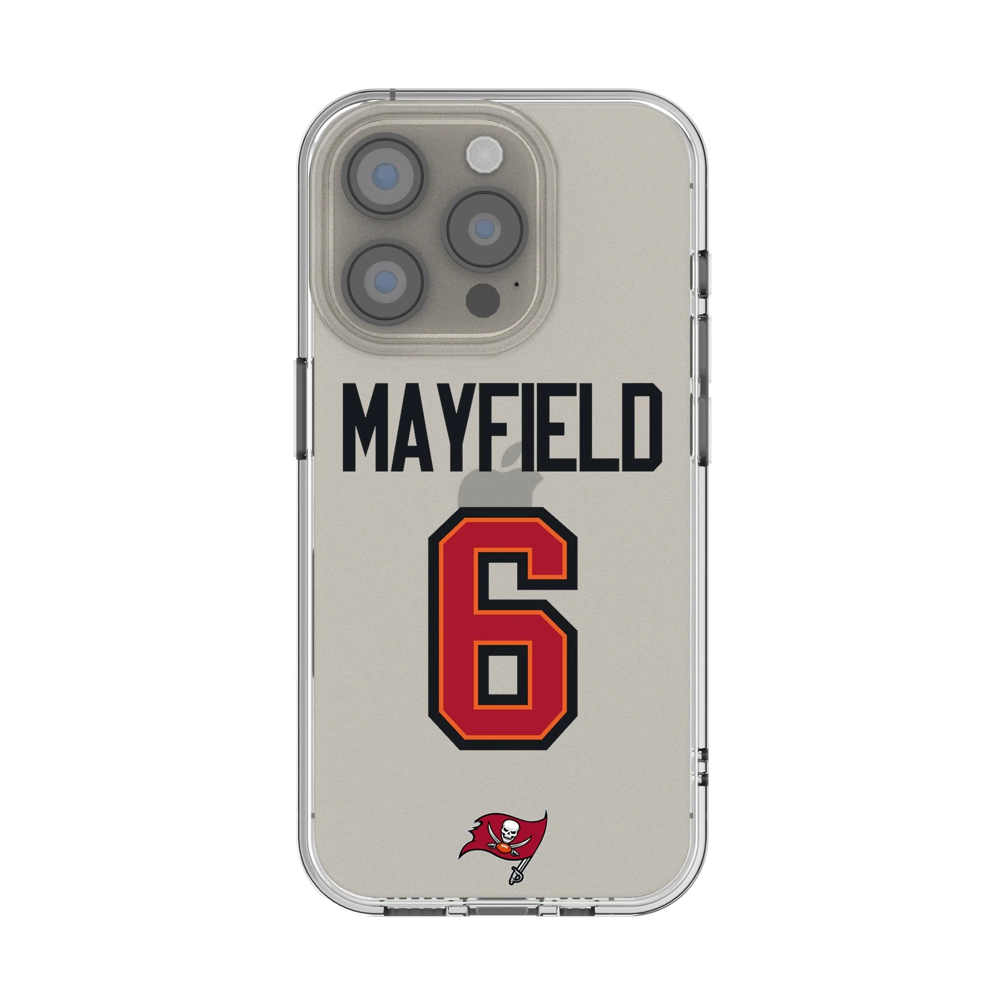 Baker Mayfield Tampa Bay Buccaneers 6 Game Tactic Clear Phone Case for Apple iPhone