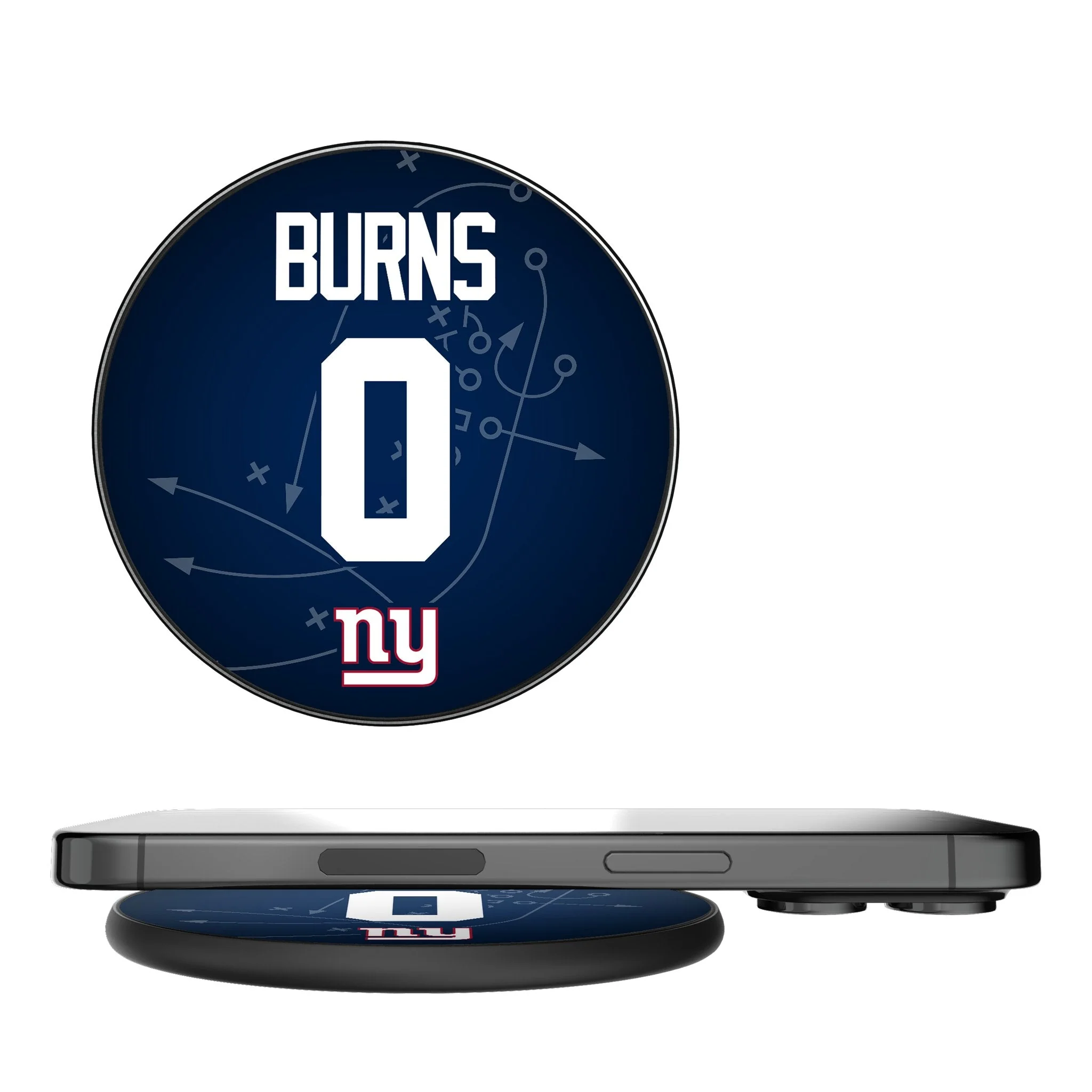 Brian Burns New York Giants 0 Game Tactic 15-Watt Wireless Charger
