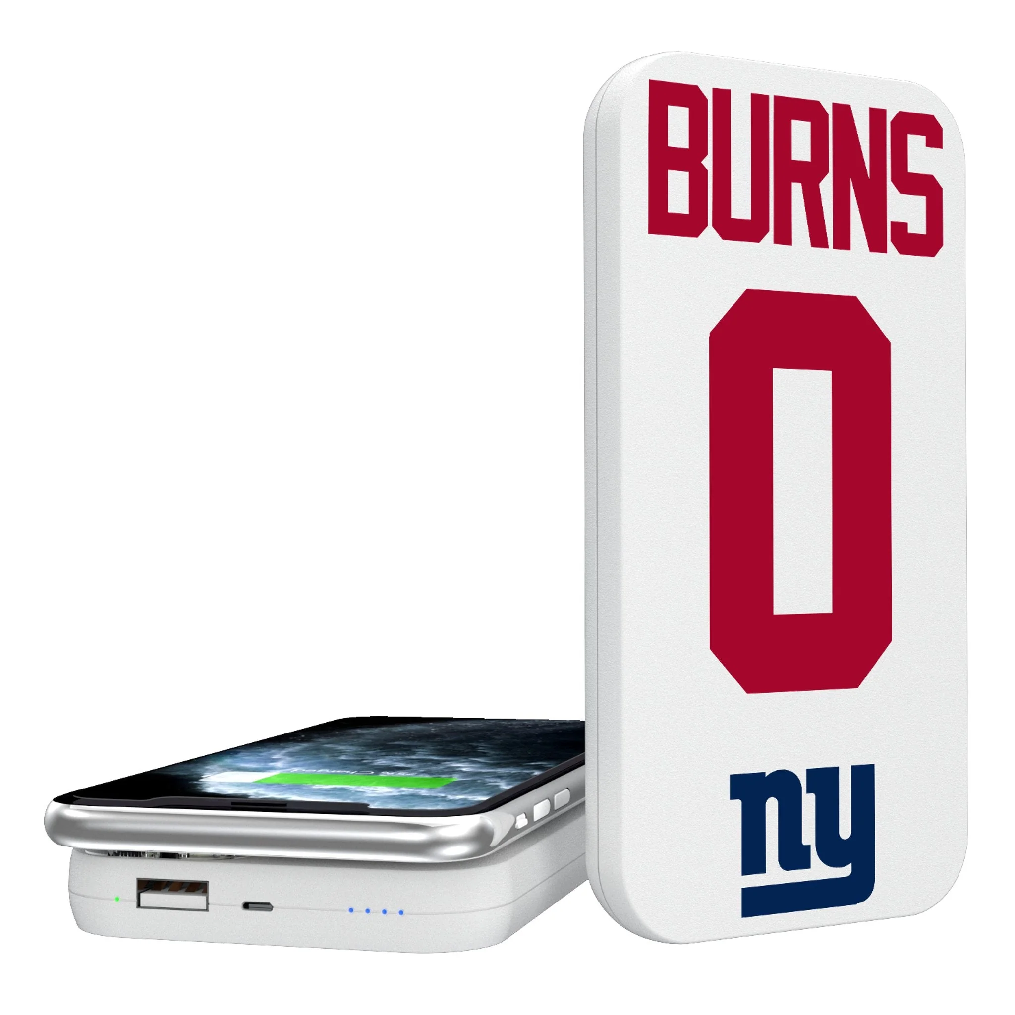 Brian Burns New York Giants 0 Game Tactic 5000mAh Portable Wireless Charger