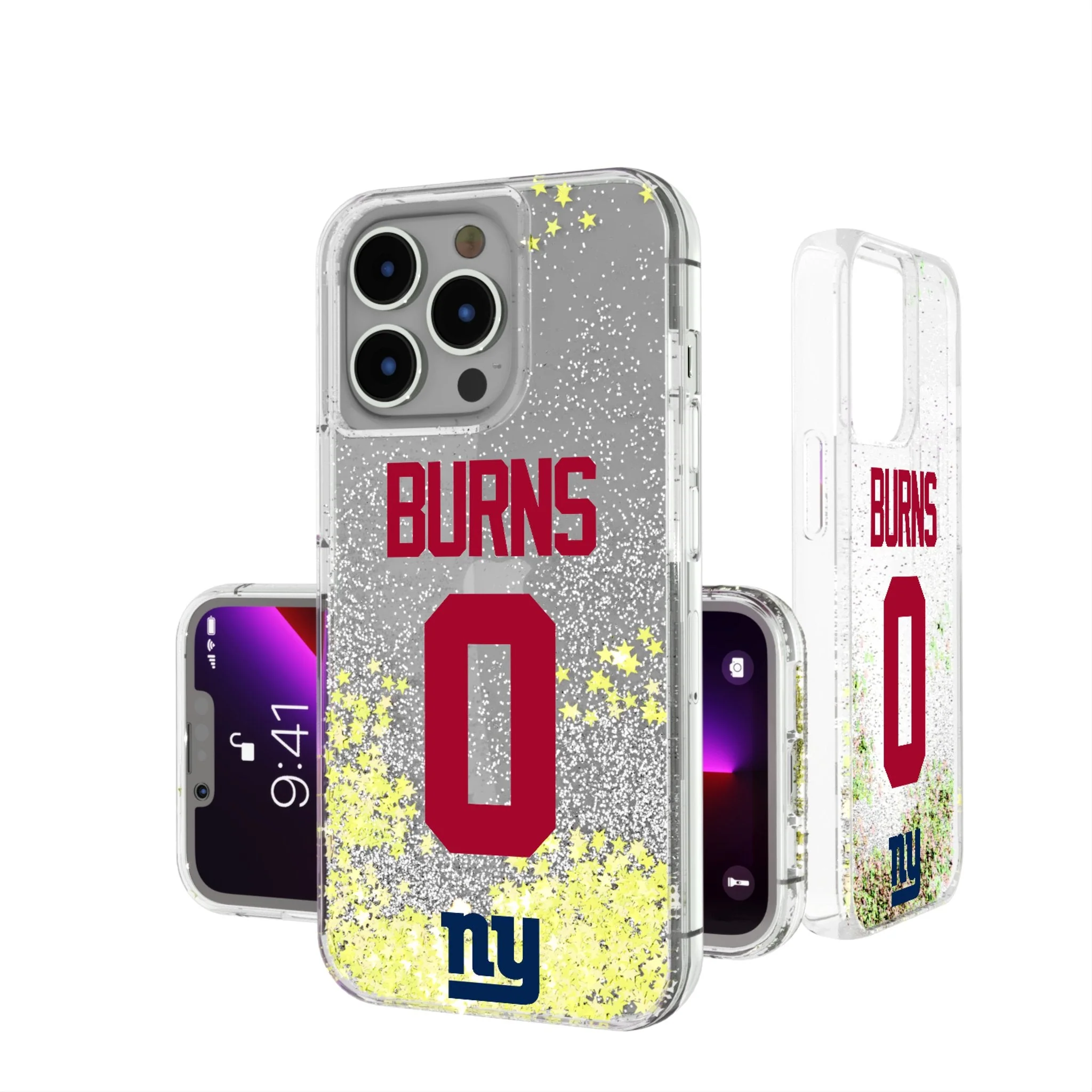Brian Burns New York Giants 0 Game Tactic Glitter Phone Case for Apple iPhone