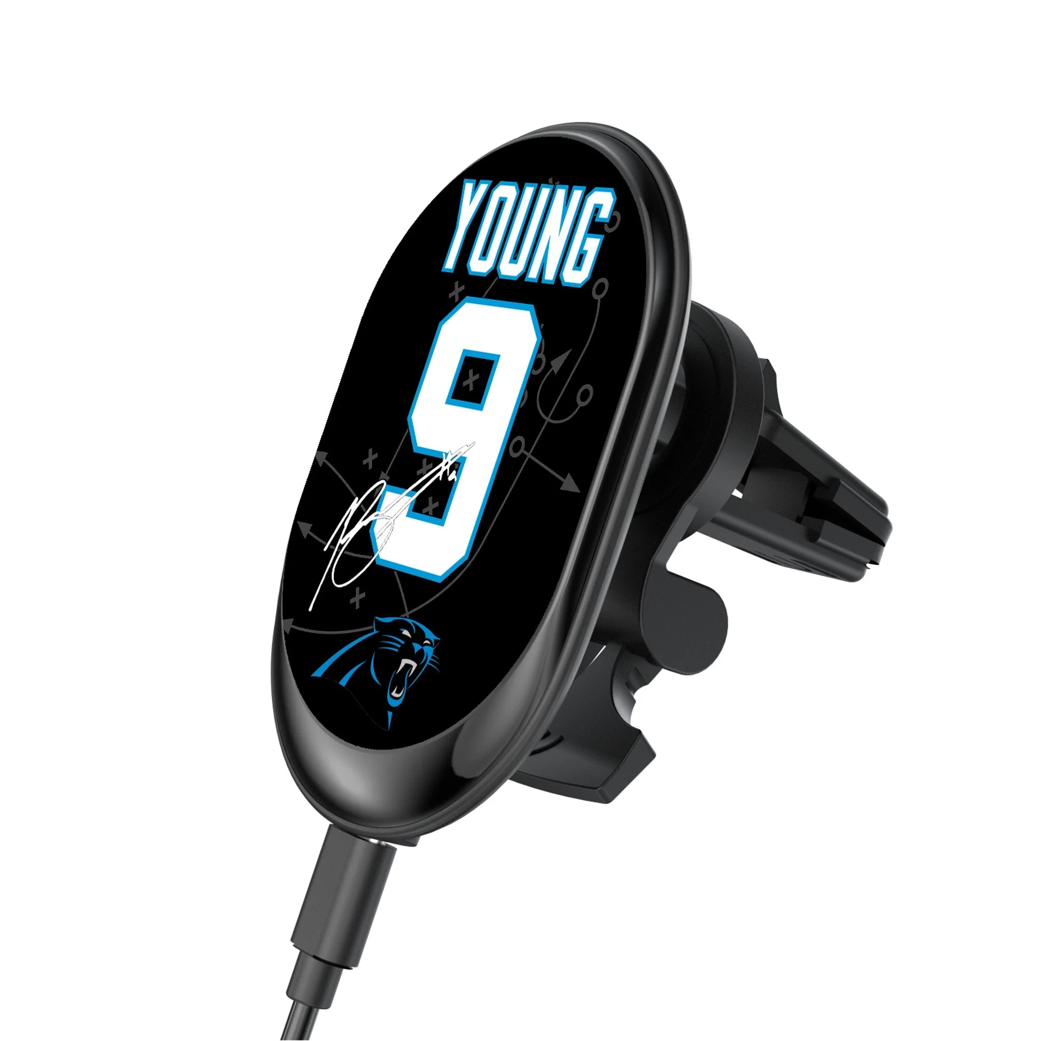 Bryce Young Carolina Panthers 9 Ready Wireless Mag Car Charger