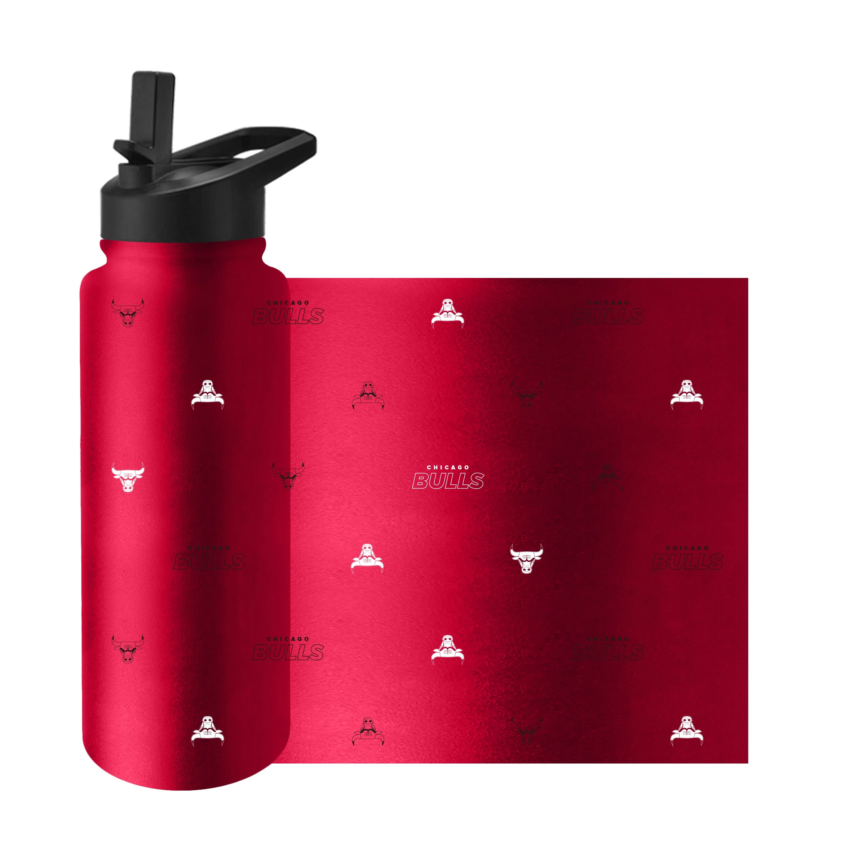 Chicago Bulls 34oz Step And Repeat Quencher Bottle - Image 3