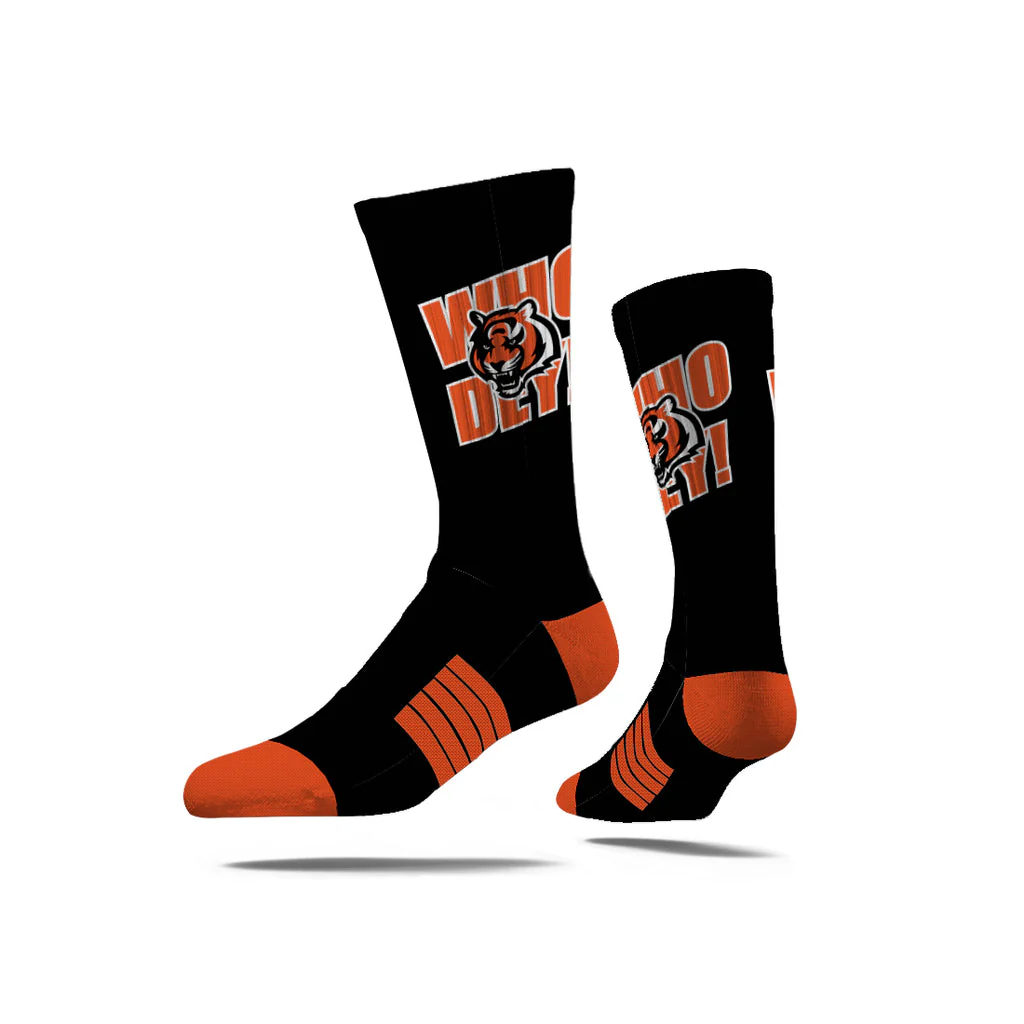 Cincinnati Bengals Premier Knit Crew Fan Logo Blk Socks