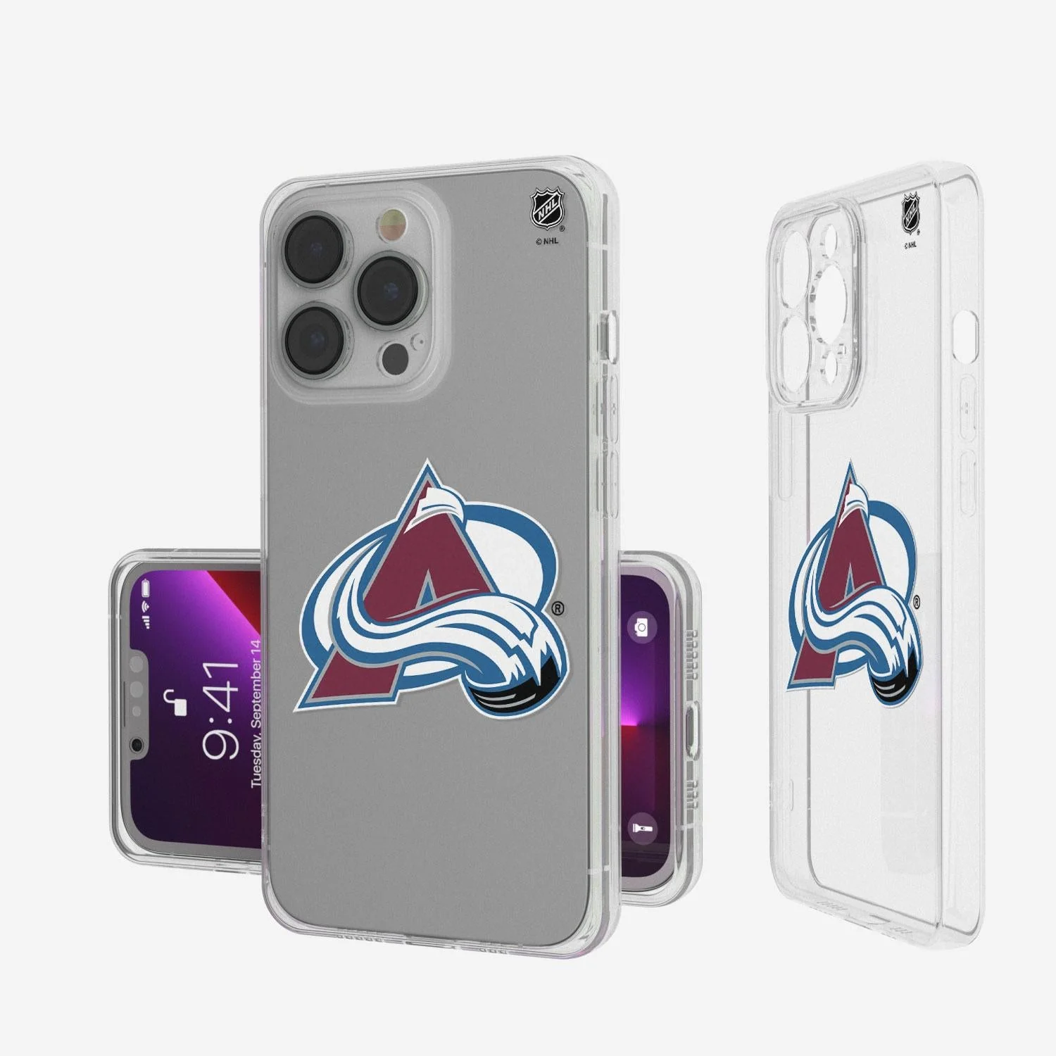 Colorado Avalanche Insignia Clear Phone Case