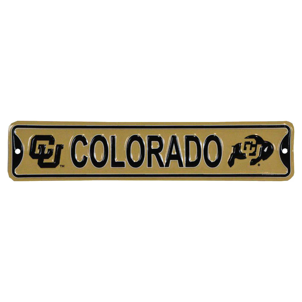 Colorado Buffaloes - Steel Embossed NCAA Mini Street Sign