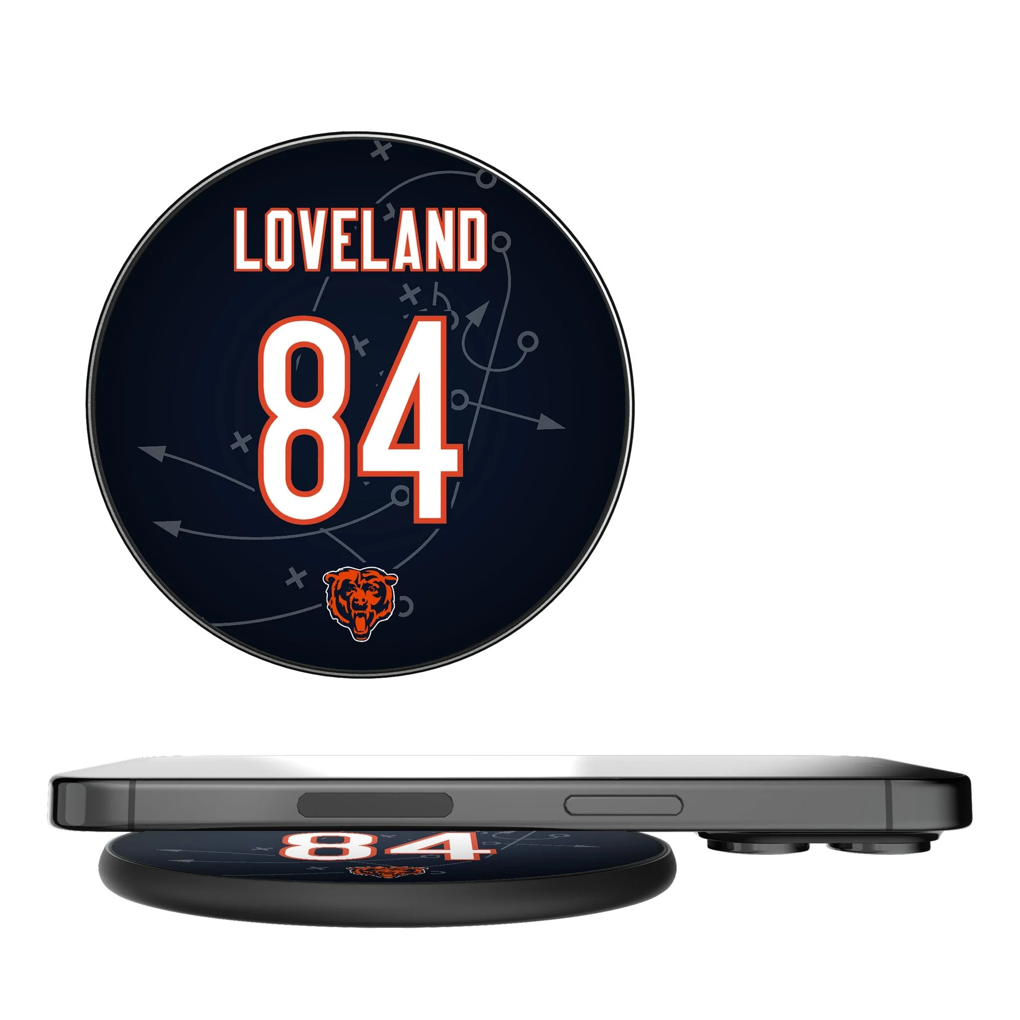 Colston Loveland Chicago Bears 84 Game Tactic 15-Watt Wireless Charger