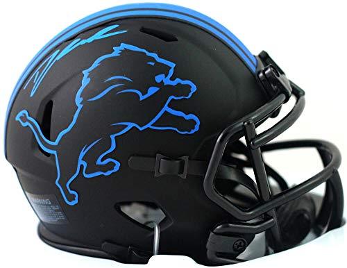 D'Andre Swift Autographed Detroit Lions Eclipse Speed Mini Helmet - Fanatics Auth Blue