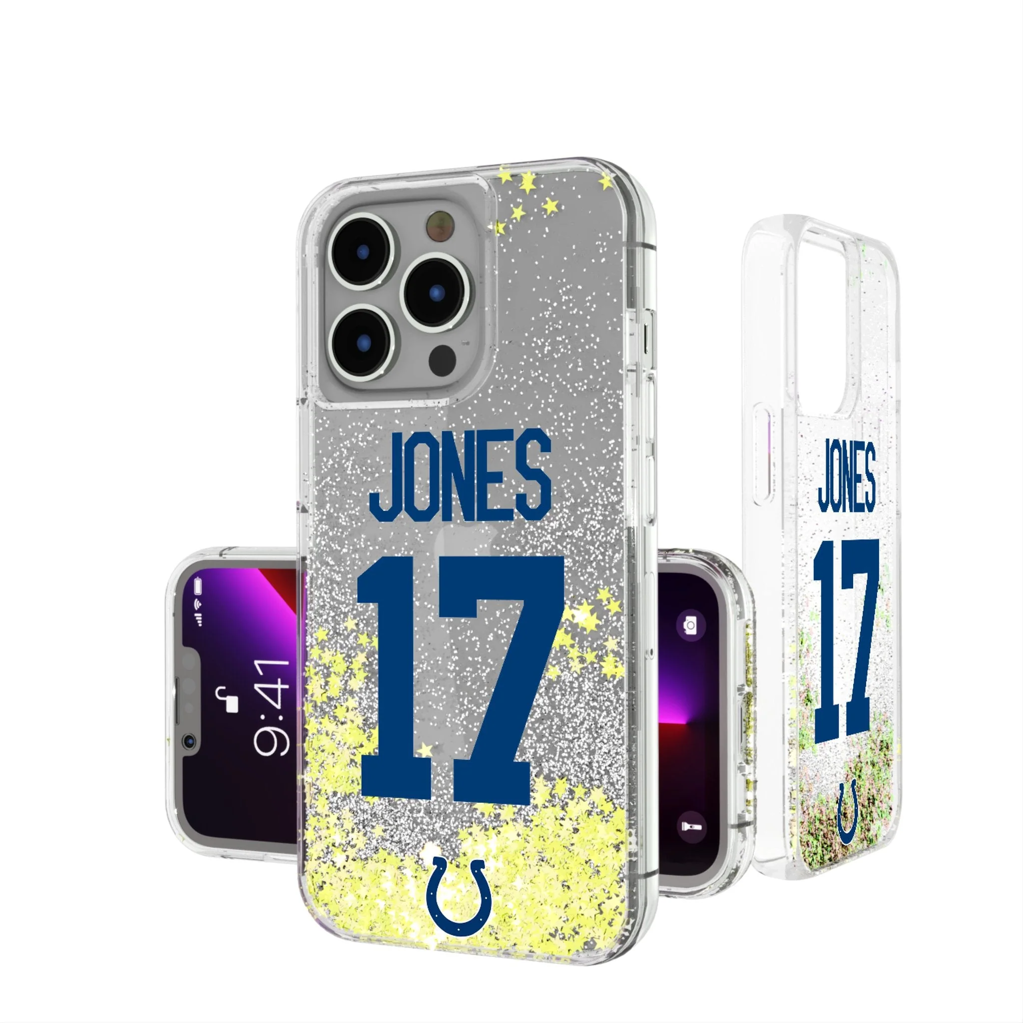 Daniel Jones Indianapolis Colts 17 Game Tactic Glitter Phone Case for Apple iPhone