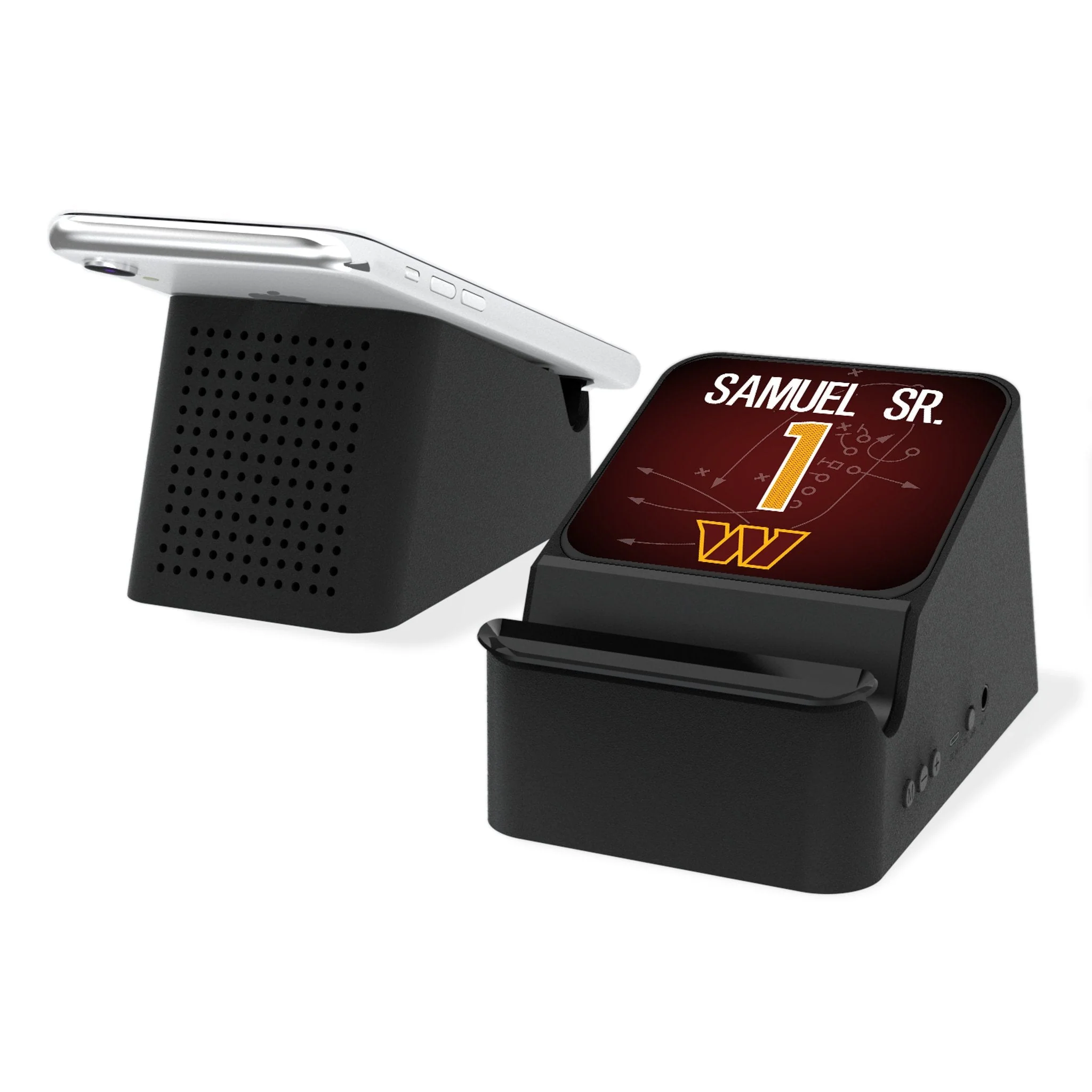 Deebo Samuel Sr. Washington Commanders 1 Game Tactic Wireless Charging Station and Bluetooth Speaker