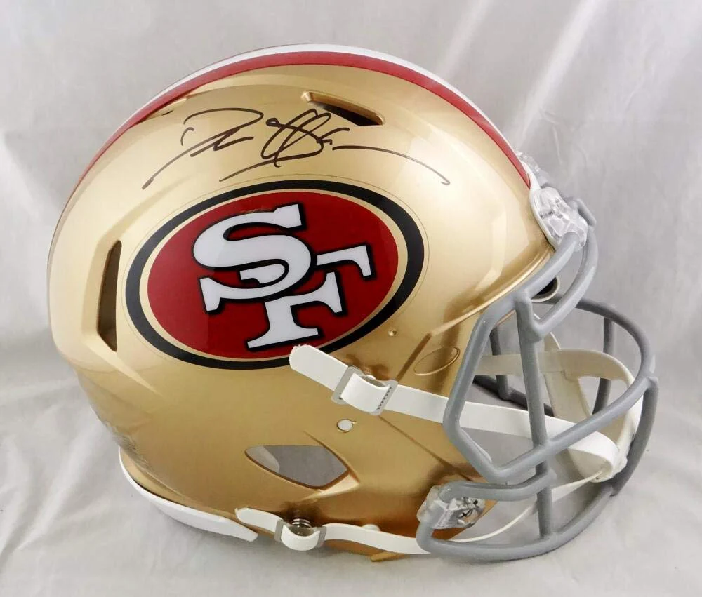 Deion Sanders Signed SF 49ers F/S Speed Authentic Helmet - Beckett W Auth *Black - Image 3