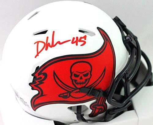Devin White Autographed Tampa Bay Bucs Lunar Speed Mini Helmet- Beckett W Red