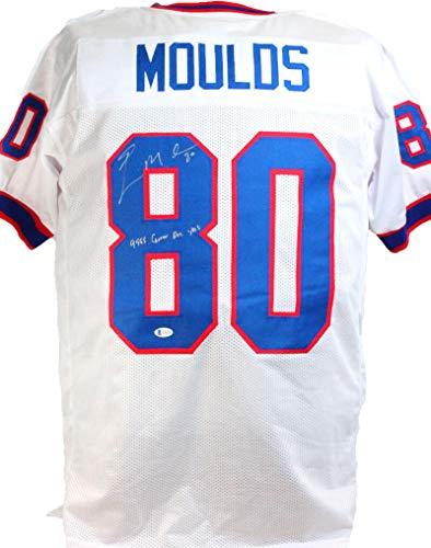 Eric Moulds Autographed White Pro Style Jersey W/Insc- Beckett W Silver