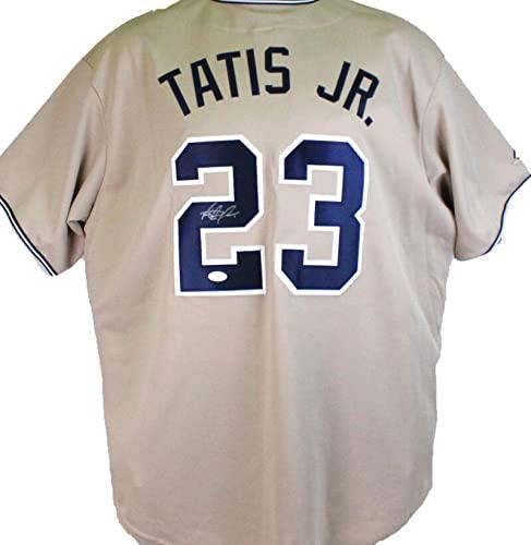 Fernando Tatis Jr. Autographed San Diego Padres Sand Majestic Jersey-JSA Silver