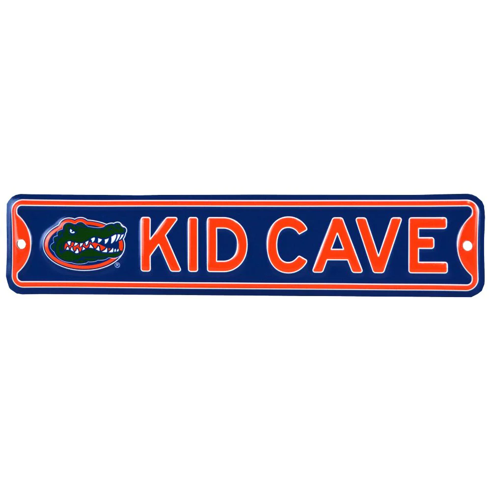Florida Gators - KID CAVE -Steel Embossed NCAA Mini Street Sign