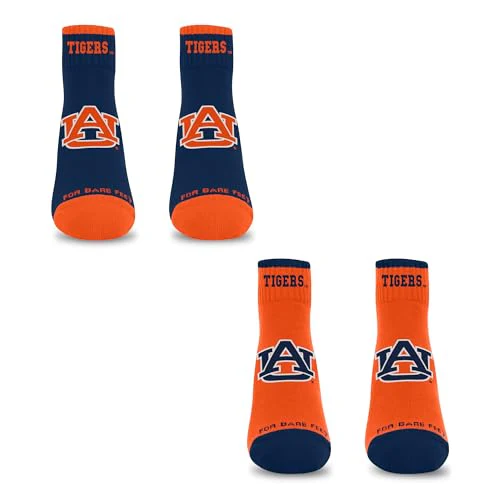 For Bare Feet NCAA AUBURN TIGERS Front and Center 2 Pack Team Colors Large - Image 4