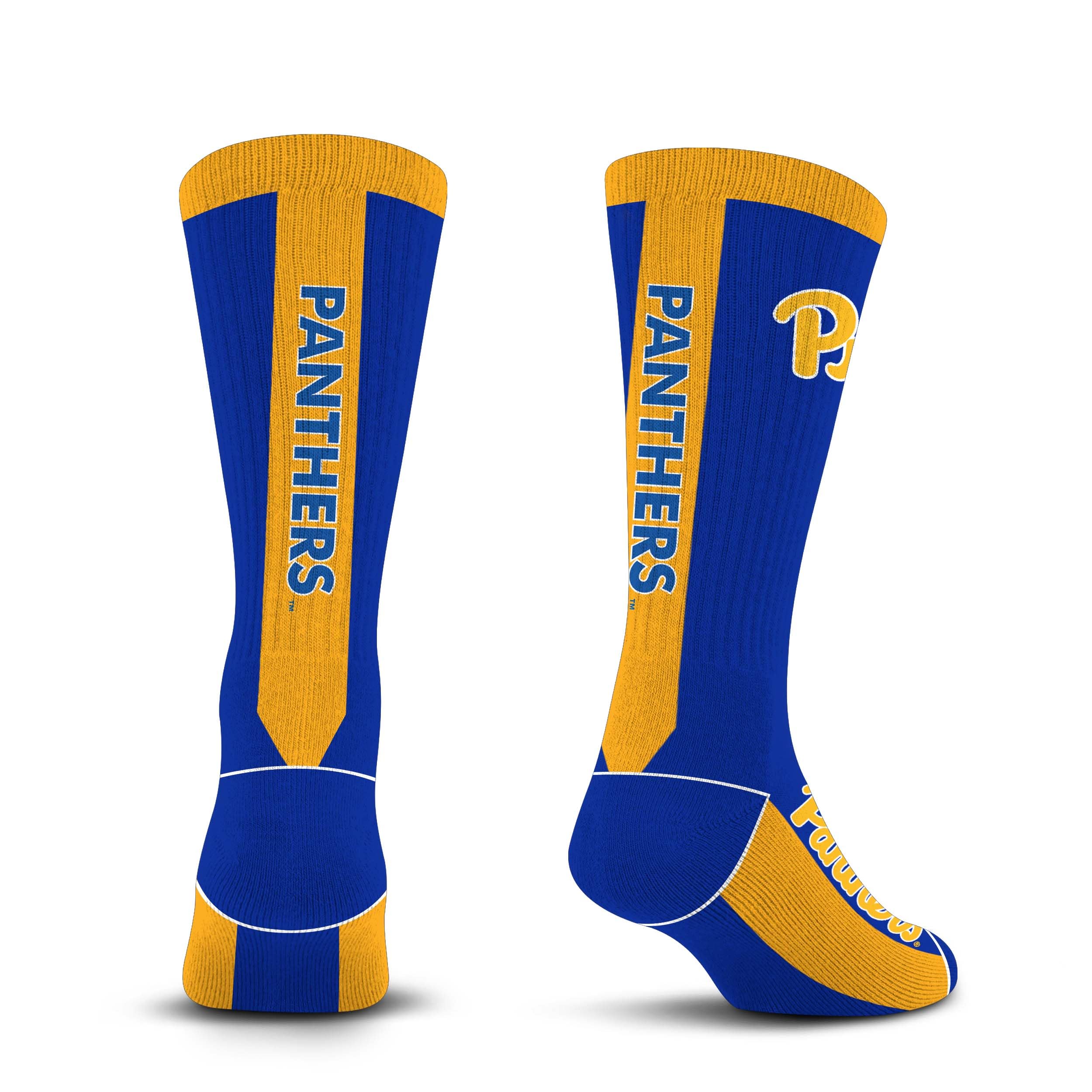 For Bare Feet NCAA PITTSBURGH PANTHERS MVP Crew Sock Team Color Large
