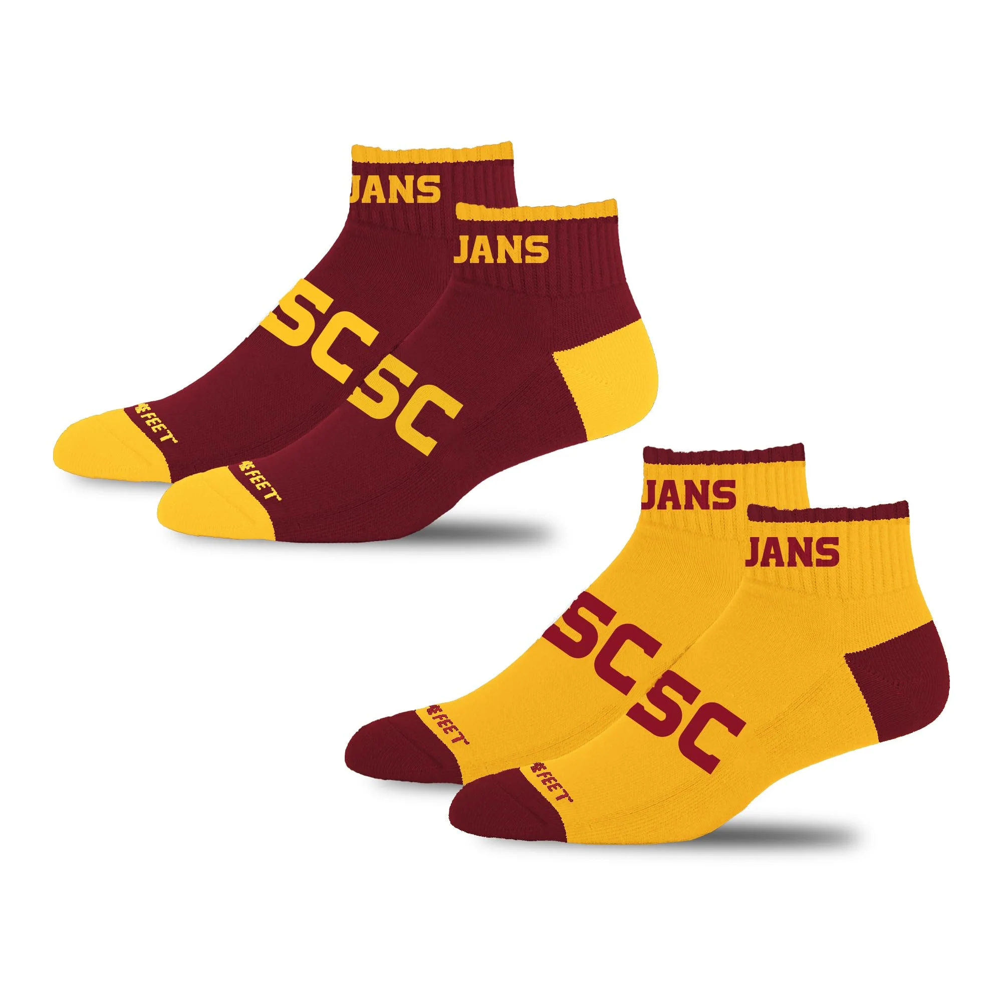 For Bare Feet NCAA USC TROJANS Front and Center 2 Pack Team Colors Large - Image 3