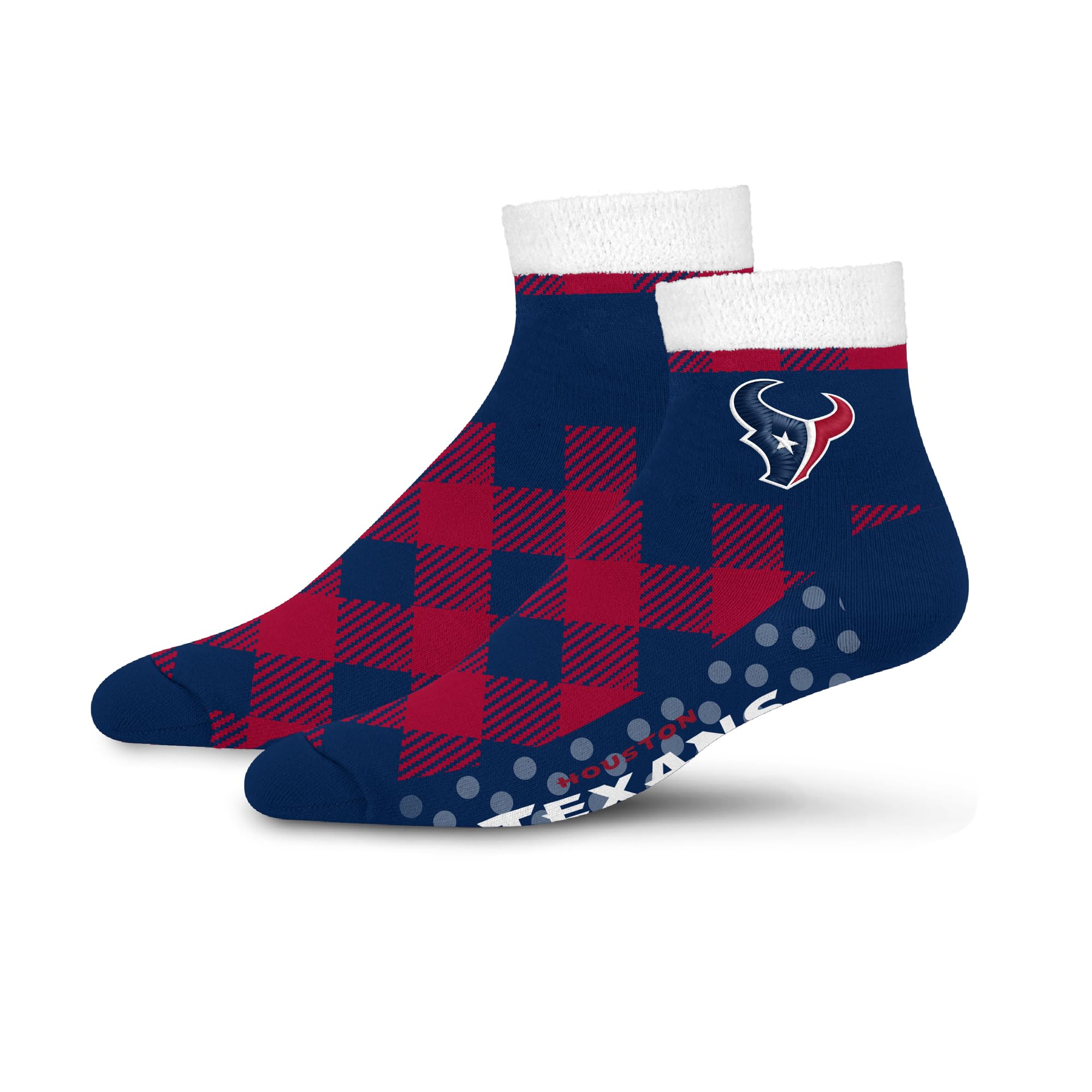For Bare Feet NFL HOUSTON TEXANS Cozy Buff Plush Cabin Sock Team Color OSFM