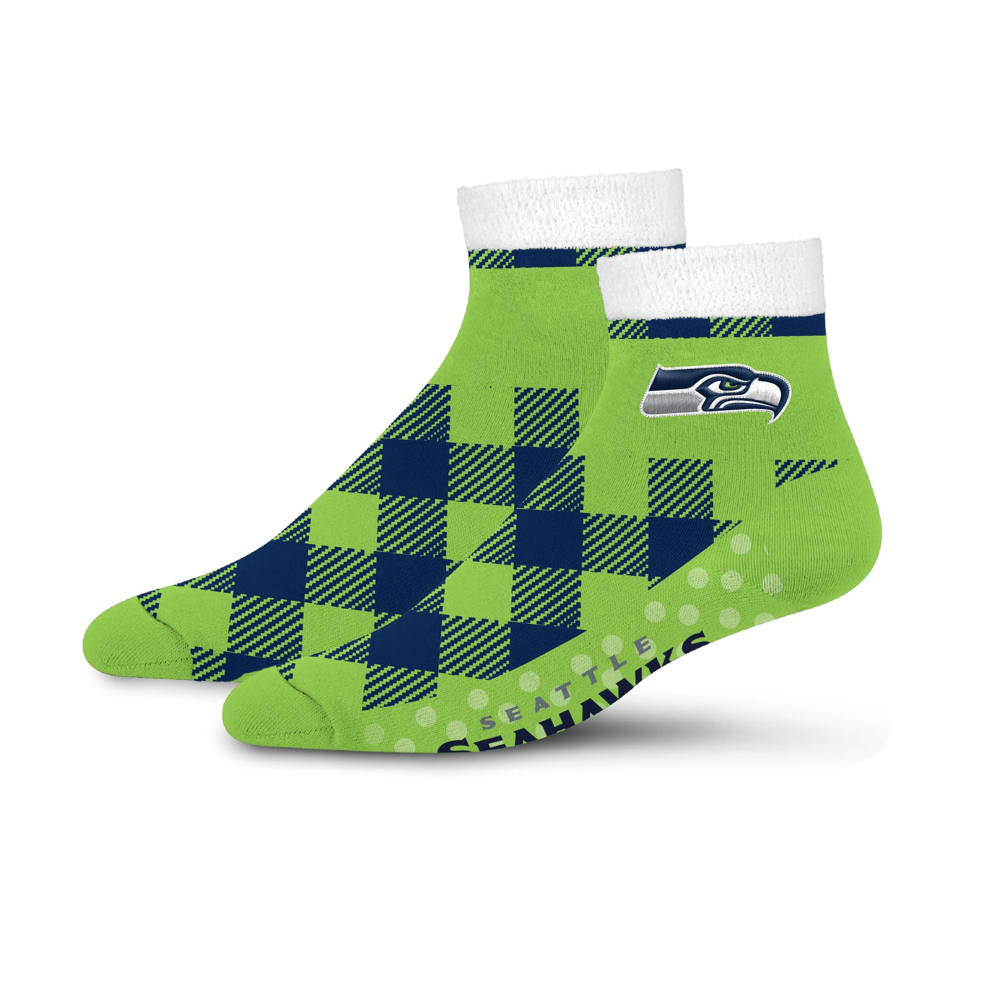 For Bare Feet NFL SEATTLE SEAHAWKS Cozy Buff Plush Cabin Sock Team Color OSFM
