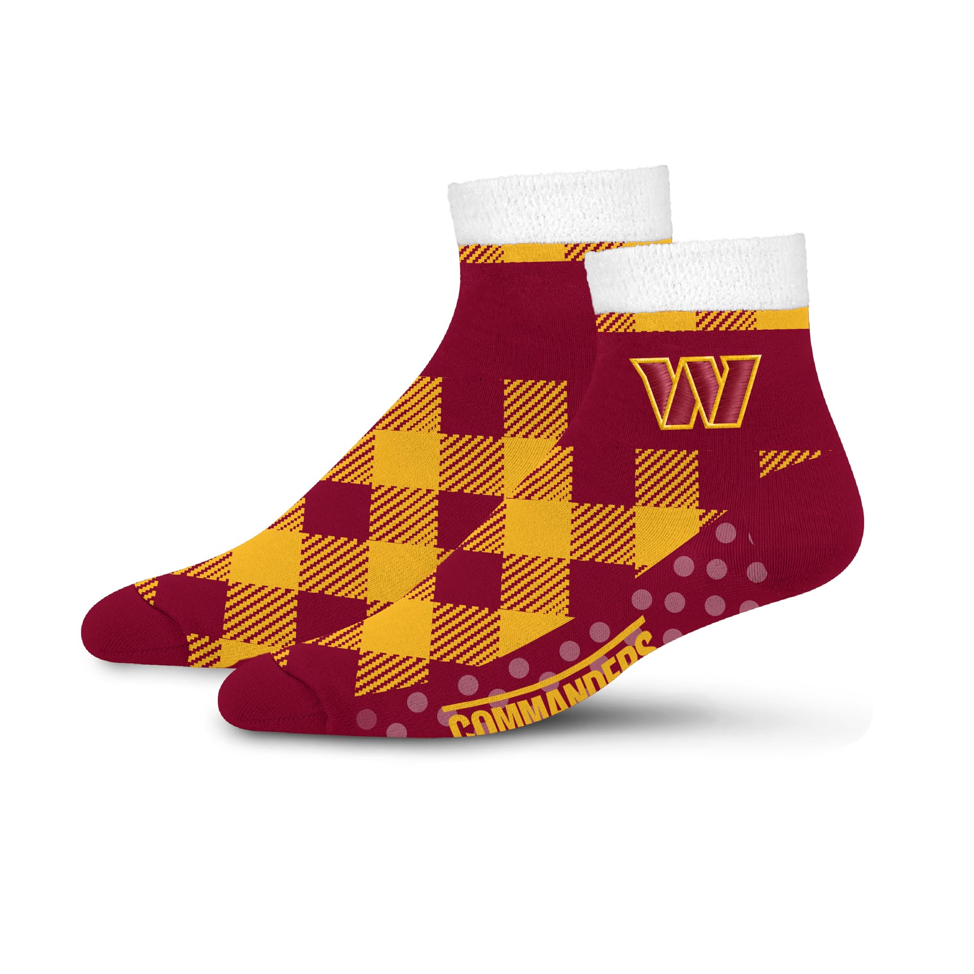 For Bare Feet NFL WASHINGTON COMMANDERS Cozy Buff Plush Cabin Sock Team Color OSFM