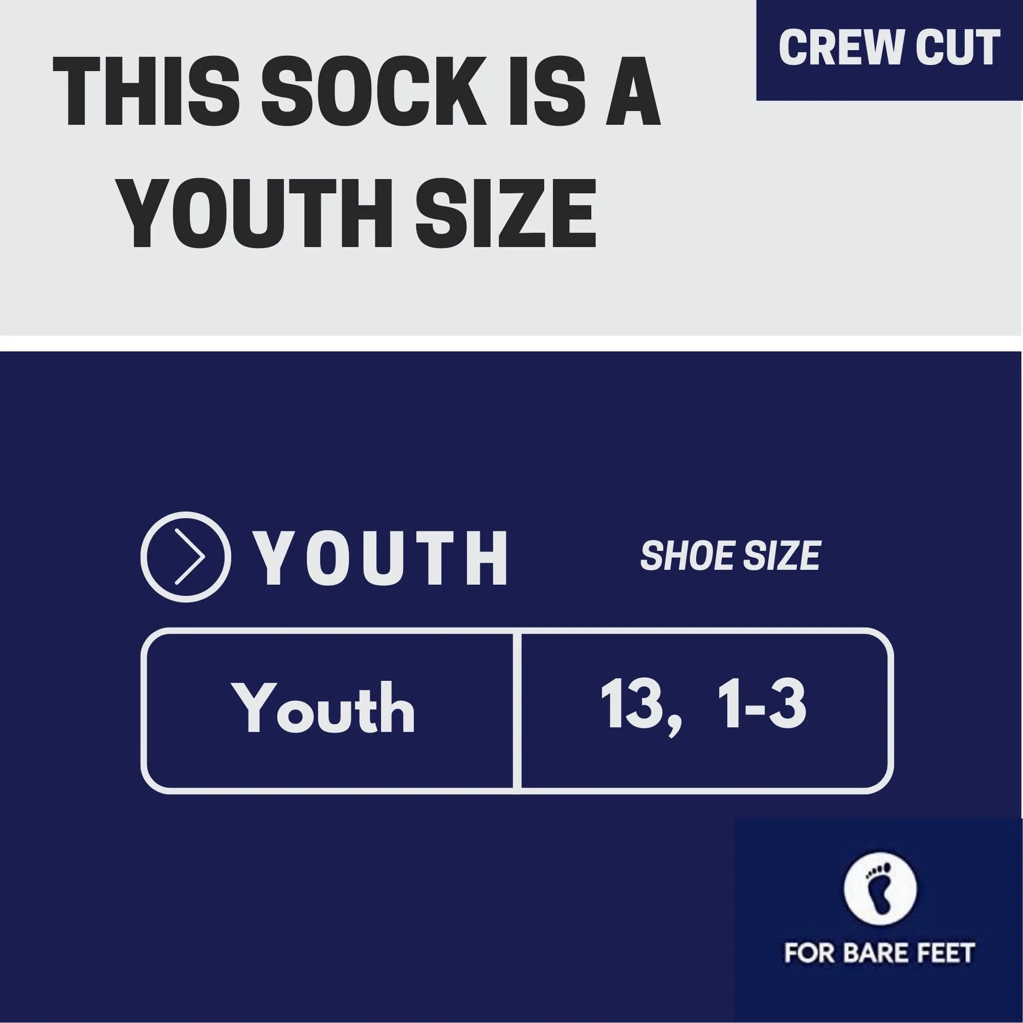 For Bare Feet NFL Youth 4 Stripe Deuce Crew Sock, Tampa Bay Buccaneers, One Size - Image 4