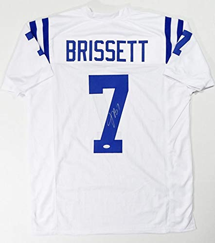 Jacoby Brissett Autographed White Pro Style Jersey - JSA Witnessed Auth *Silver - Image 5
