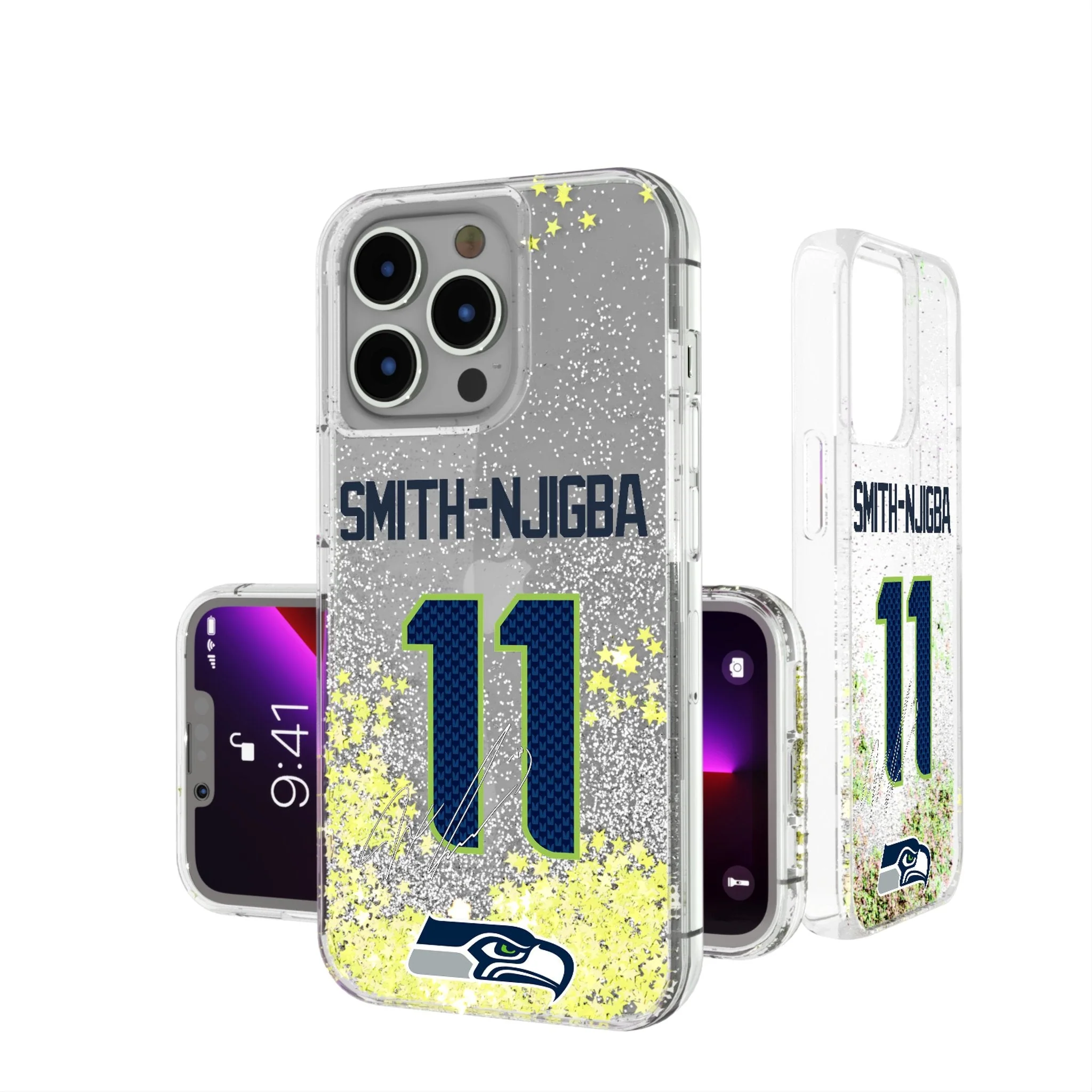 Jaxon Smith-Njigba Seattle Seahawks 11 Game Tactic Glitter Phone Case for Apple iPhone