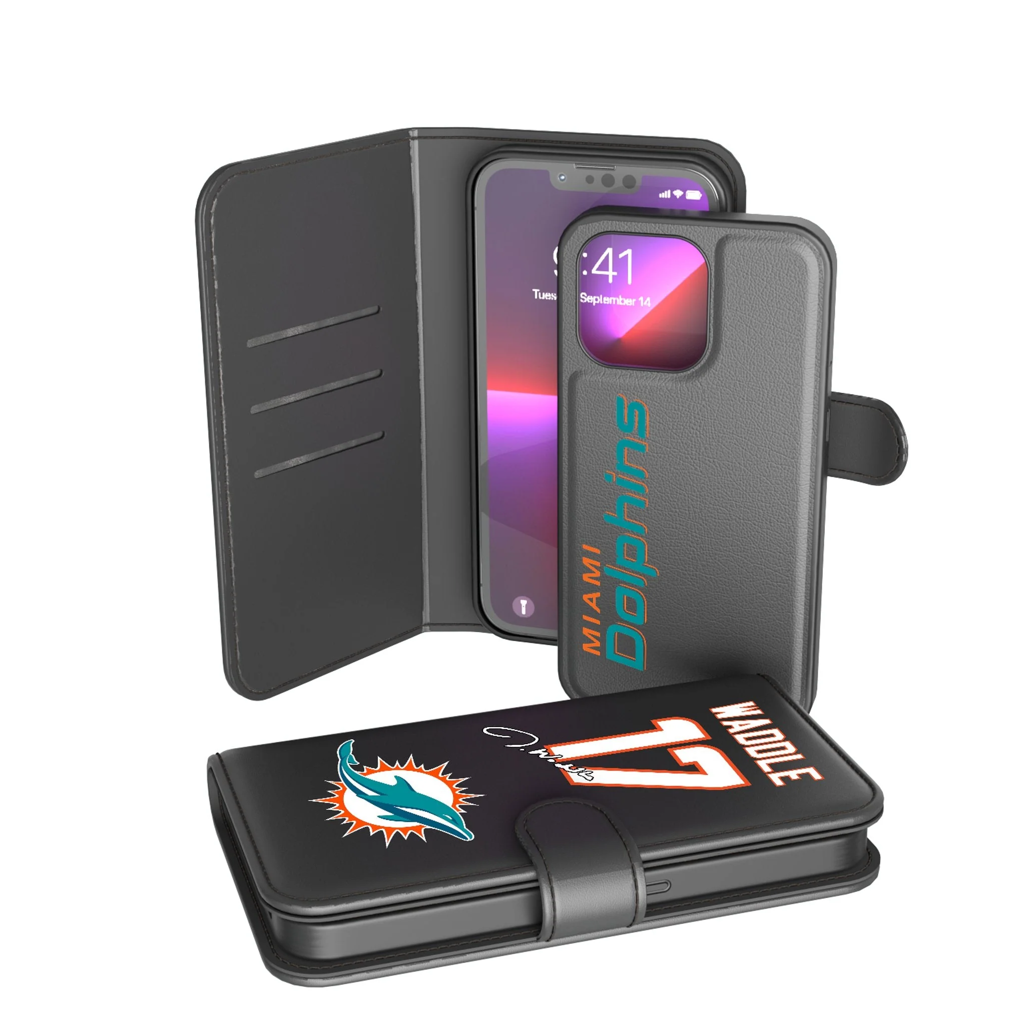 Jaylen Waddle Miami Dolphins 17 Ready Wallet Phone Case