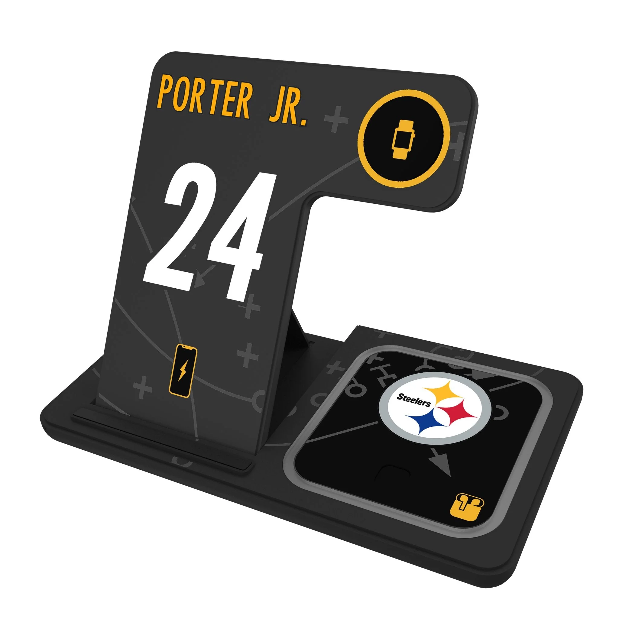 Joey Porter Jr. Pittsburgh Steelers 24 Ready 3 in 1 Charging Station
