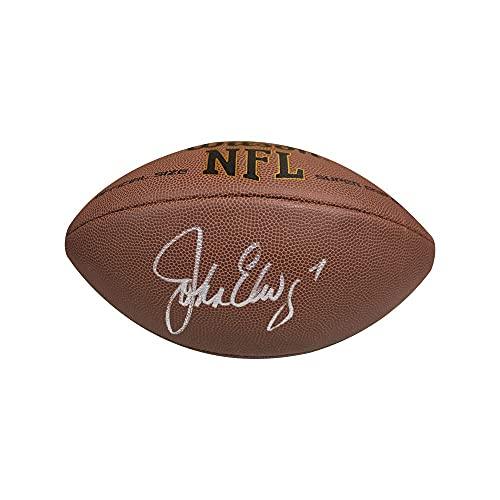 John Elway Autographed Wilson Football - BAS COA