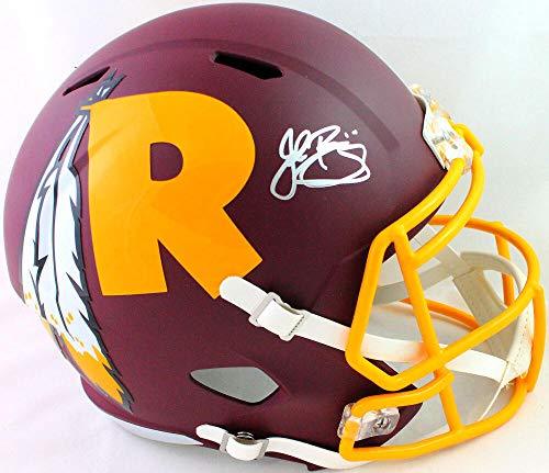 John Riggins Autographed Washington Full Size Amp Speed Helmet Beckett W Silver