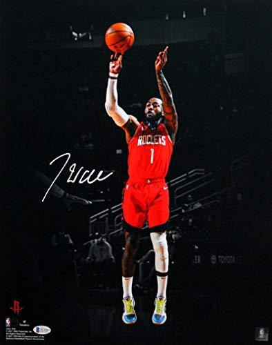 John Wall Autographed Rockets 16x20 FP Photo Red Jersey- Beckett Witness White