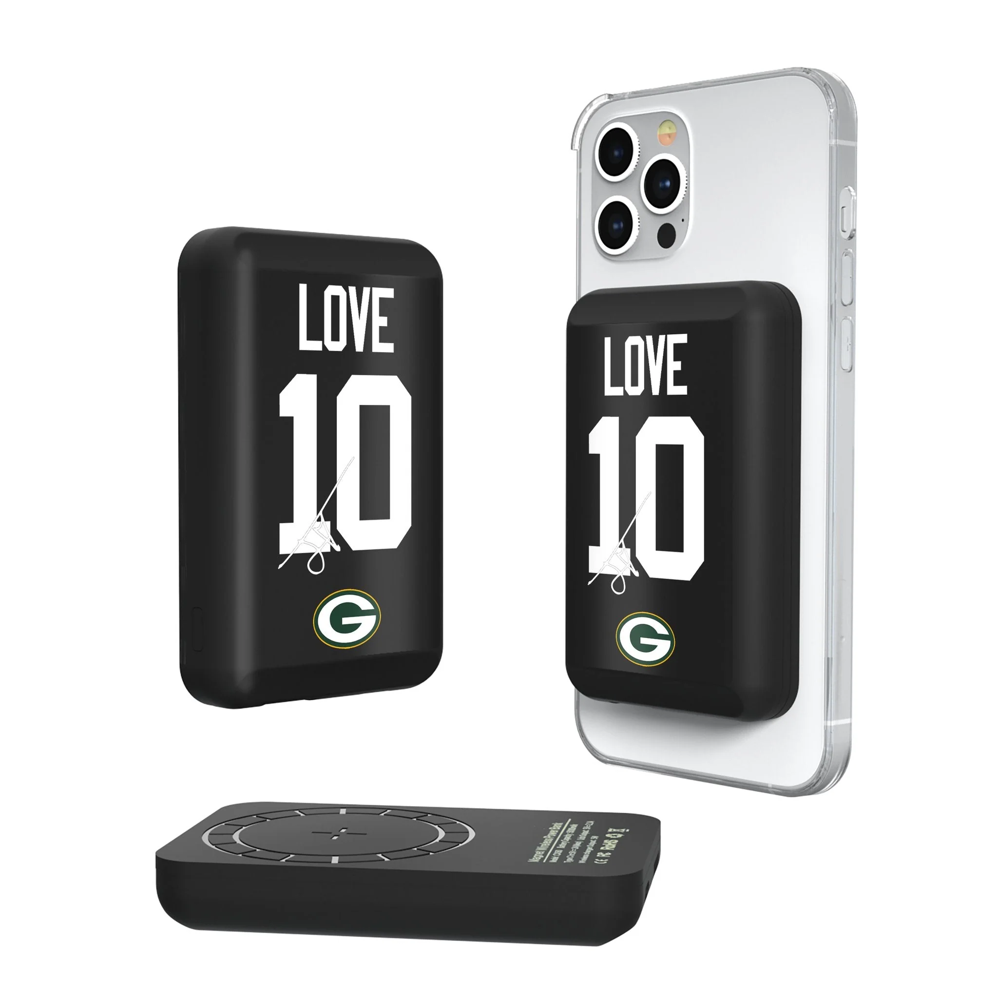 Jordan Love Green Bay Packers 10 Ready Wireless Mag Power Bank