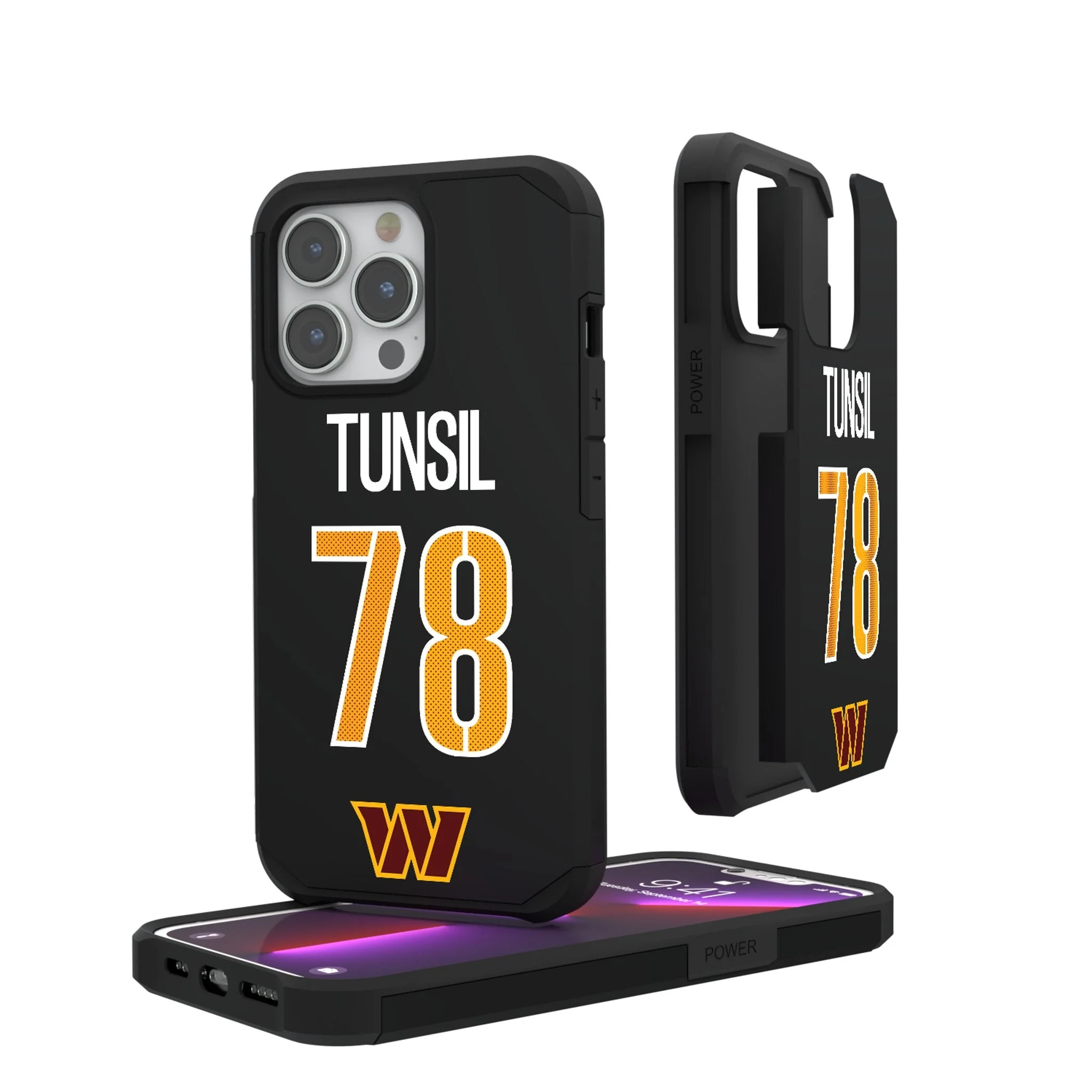 Laremy Tunsil Washington Commanders 78 Game Tactic Rugged Phone Case for Apple iPhone