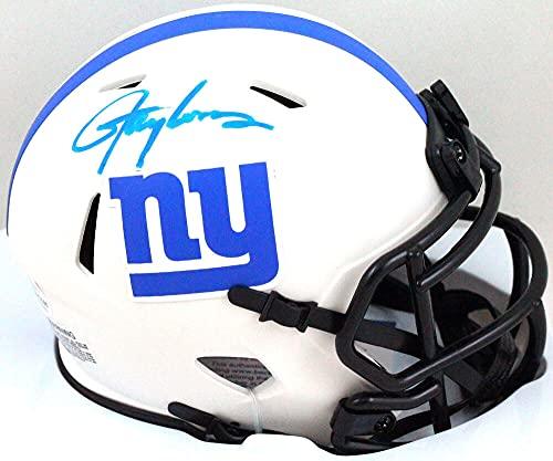 Lawrence Taylor Autographed NY Giants Lunar Speed Mini Helmet- Beckett W Blue