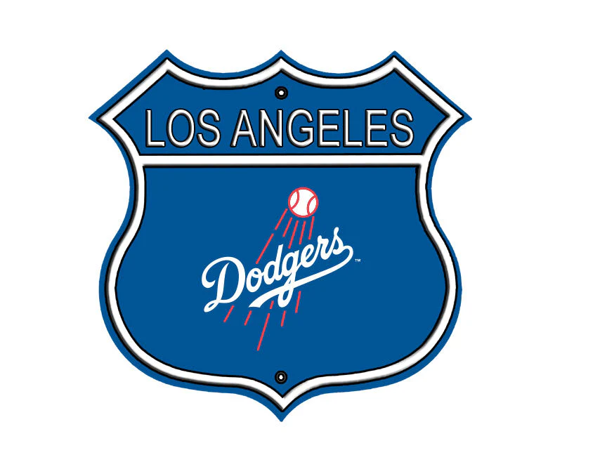 Los Angeles Dodgers Embossed Steel Route Sign