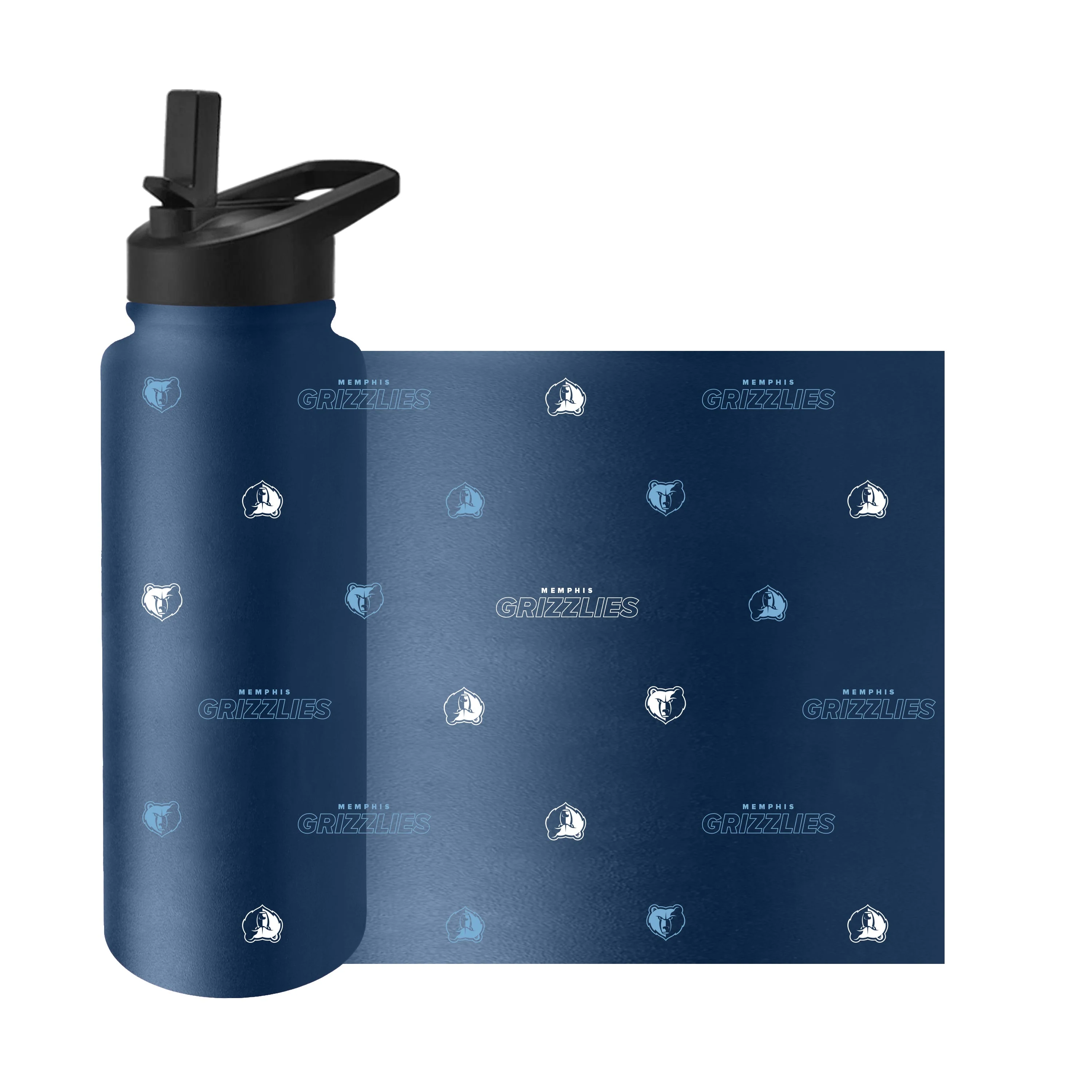 Memphis Grizzlies 34oz Step And Repeat Quencher Bottle - Image 3