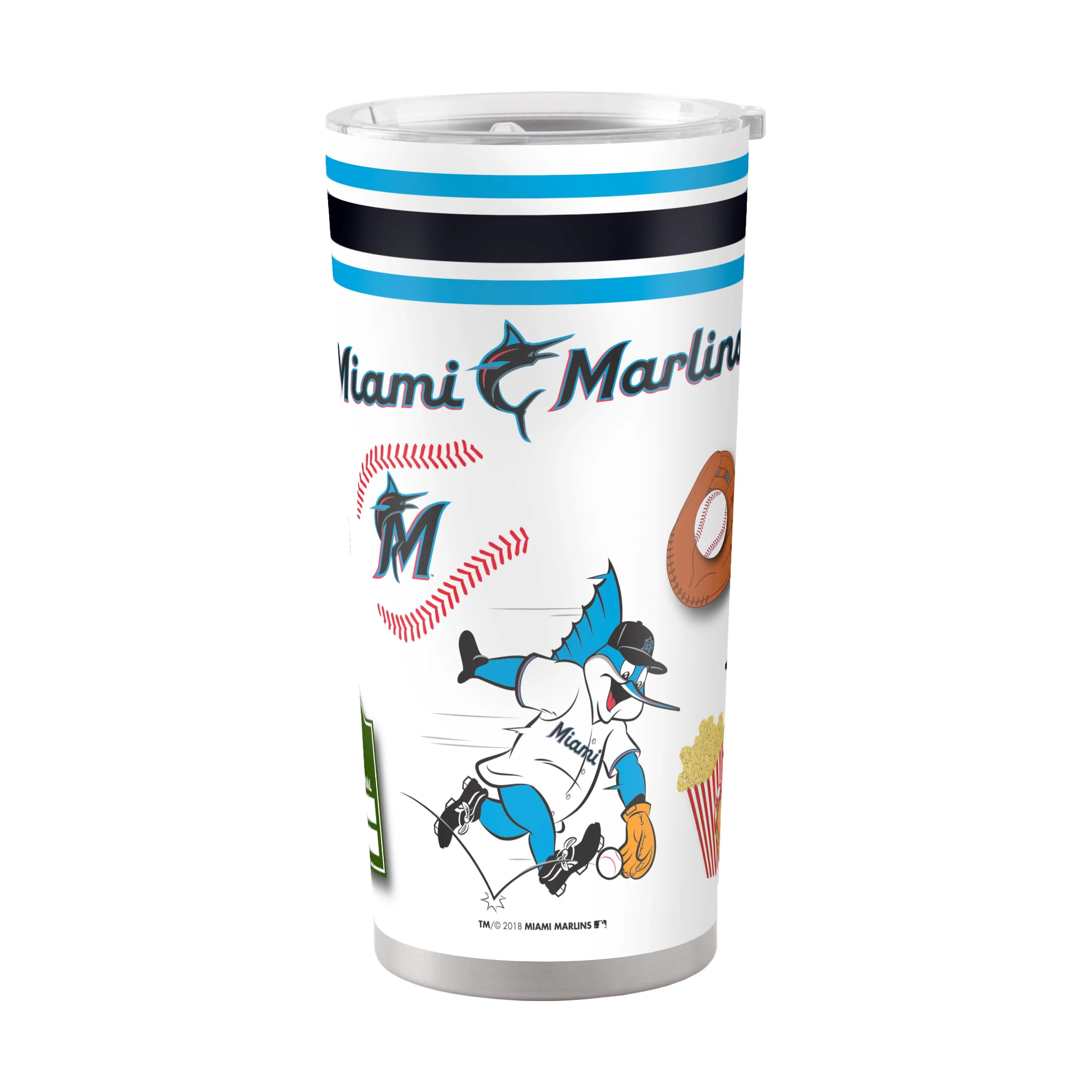Miami Marlins 20oz Native Stainless Steel Tumbler