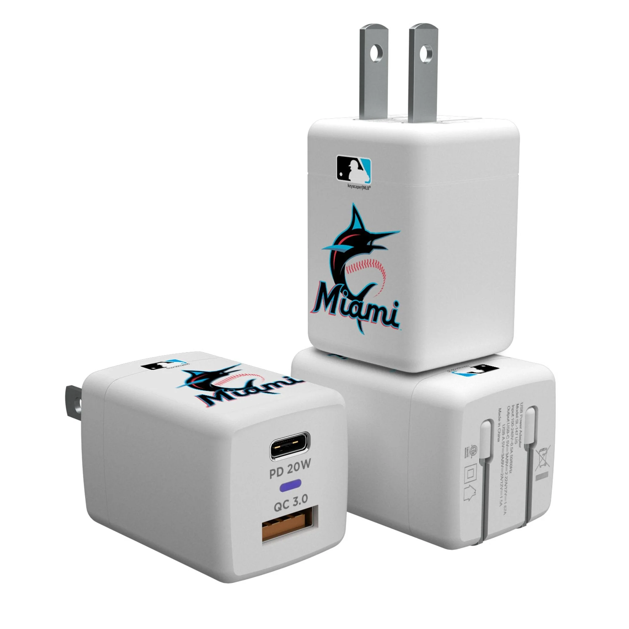 Miami Marlins Insignia USB A/C Charger