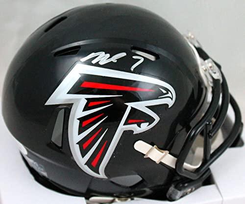 Michael Vick Autographed Atlanta Falcons 03-19 Speed Mini Helmet - JSA W Auth Silver