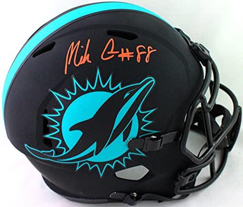 Mike Gesicki Autographed Miami Dolphins Eclipse Speed FS Helmet-Beckett WOrange