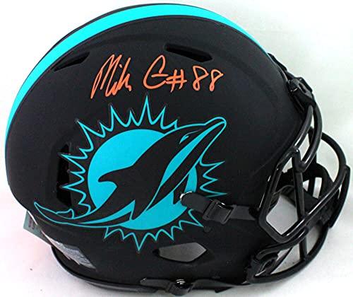 Mike Gesicki Signed Dolphins Authentic Eclipse Speed FS Helmet- Beckett WOrange