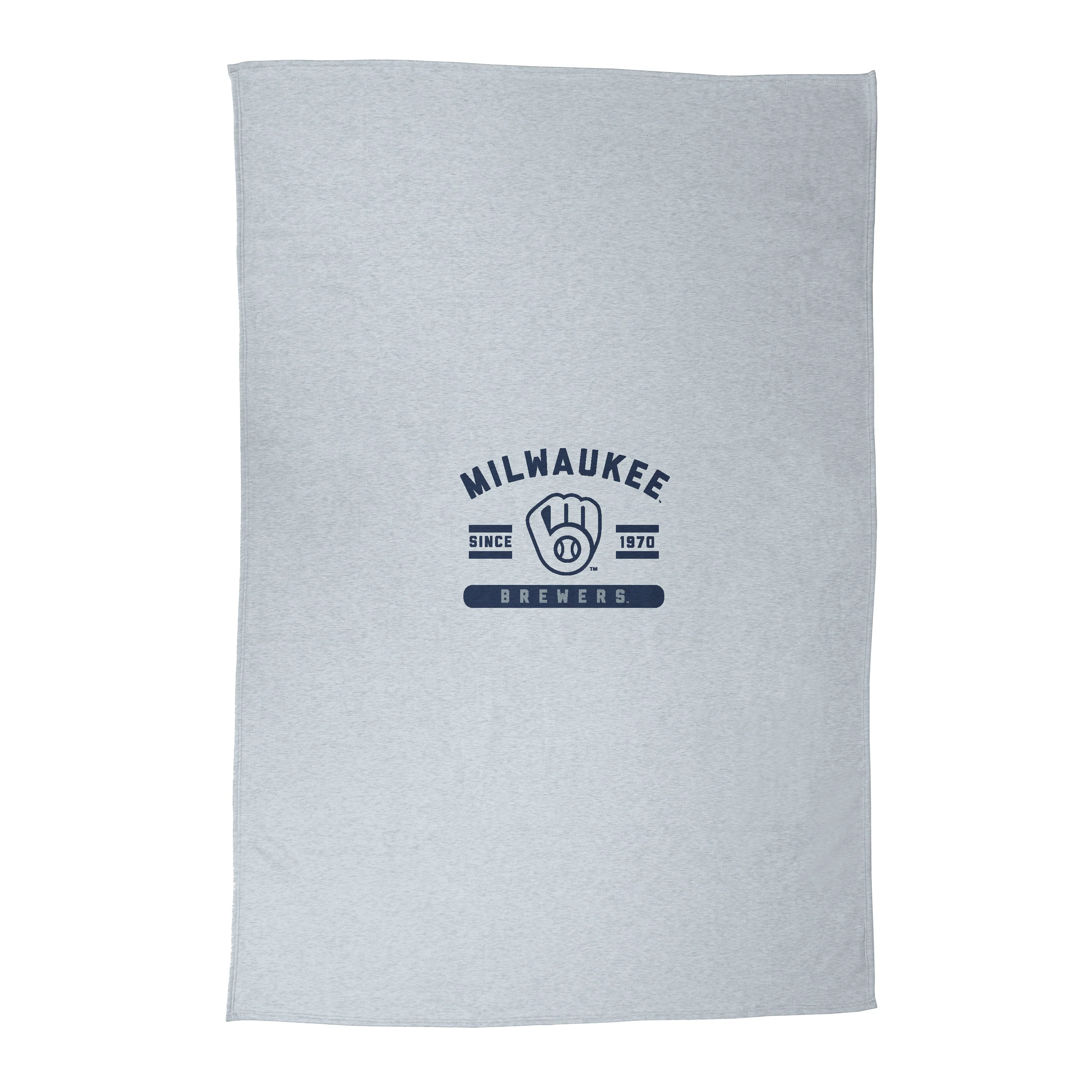 Milwaukee Brewers Athletic Gray Sublimated Sweatshirt Blanket