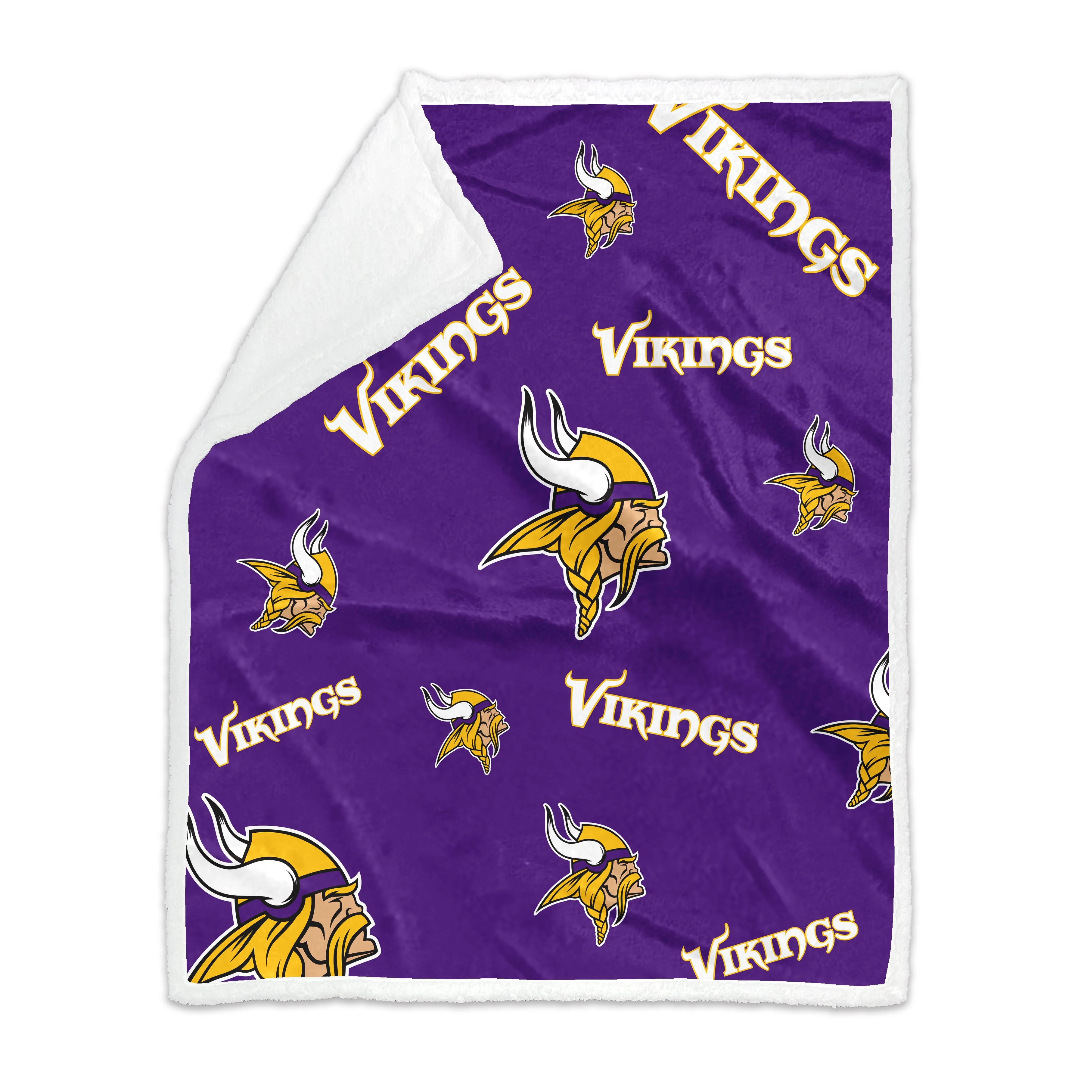Minnesota Vikings 60x70 Repeating Plush Sherpa Throw
