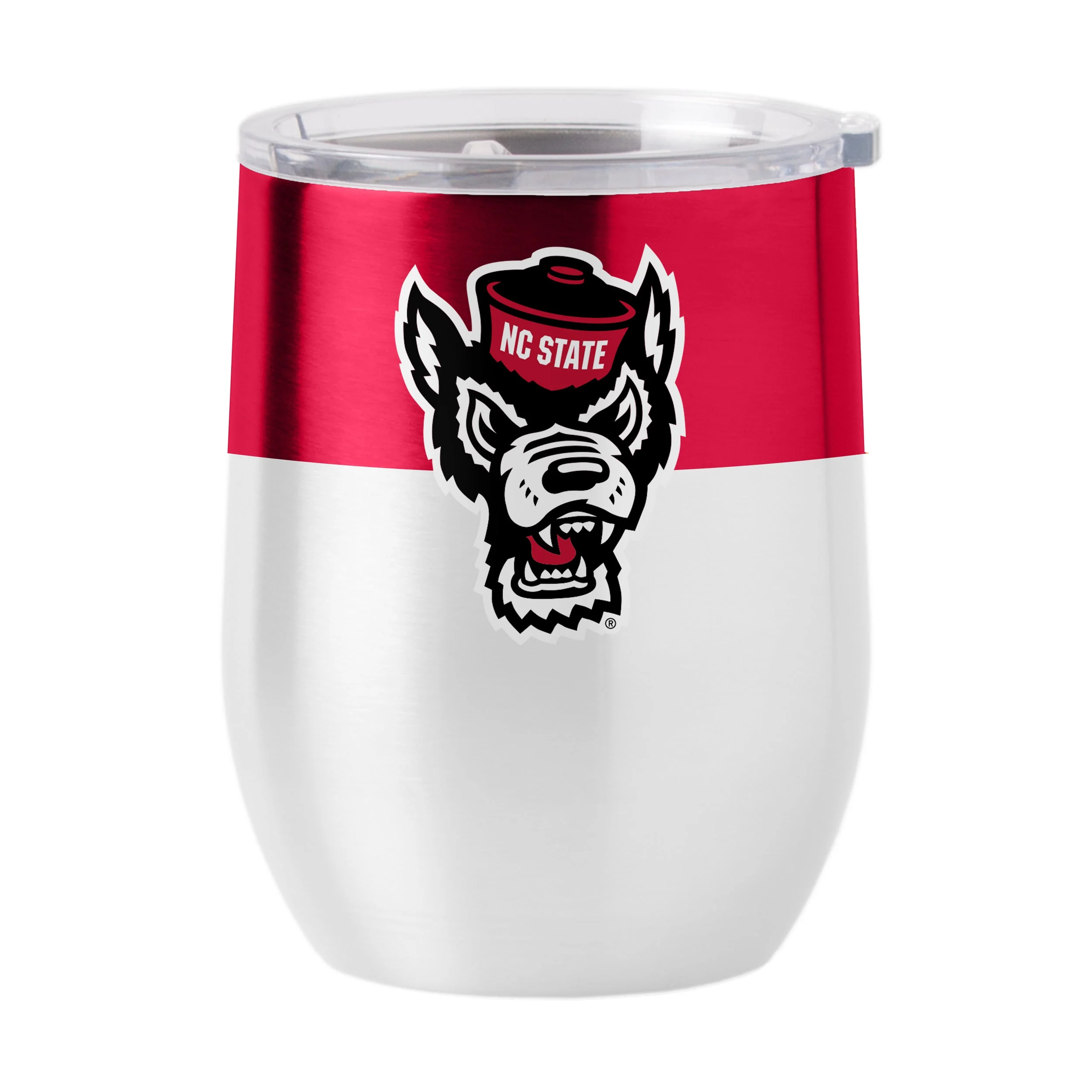 NC State 16oz Colorblock Stainless Curved Beverage
