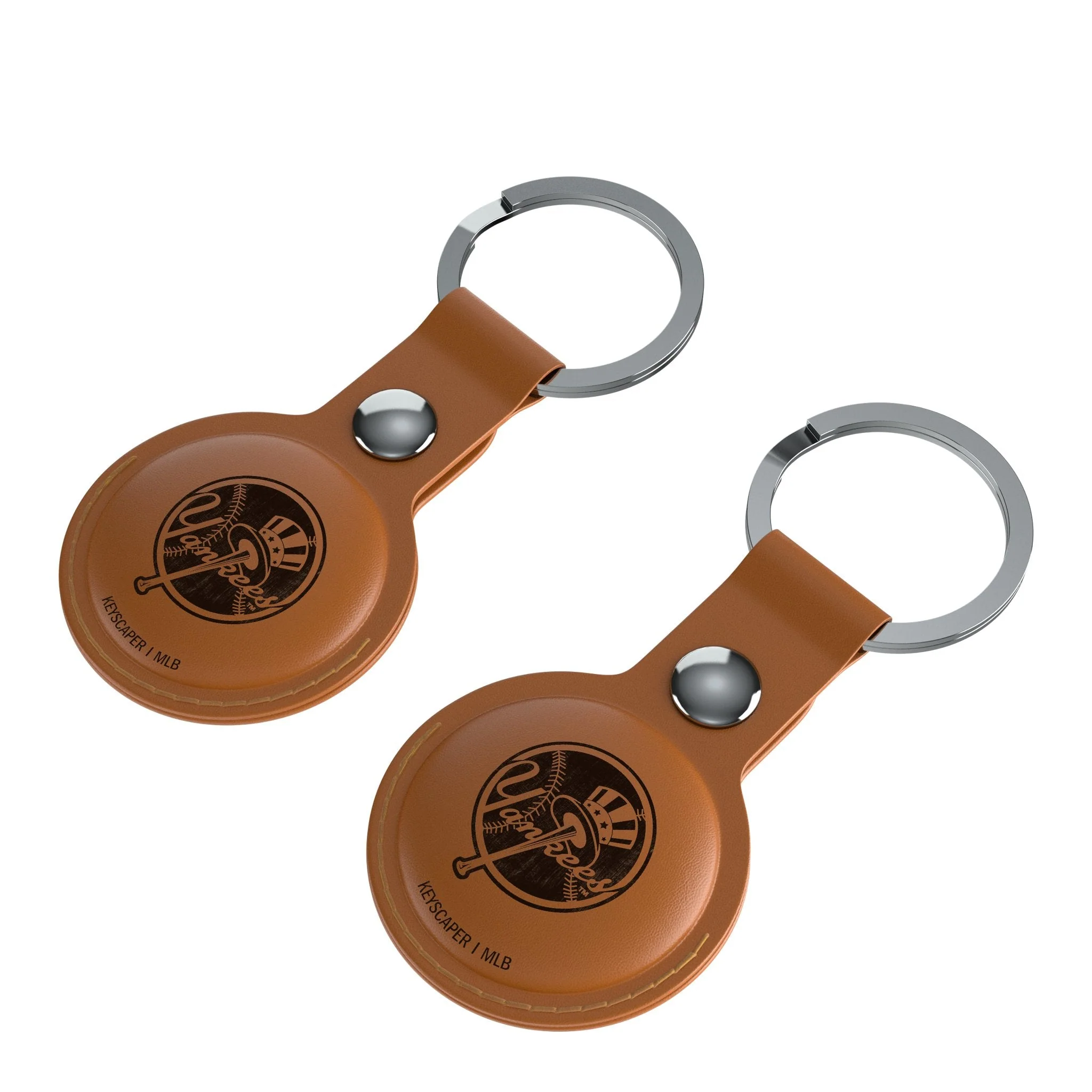 New York Yankees Burn Brown Airtag Holder 2-Pack - Image 3