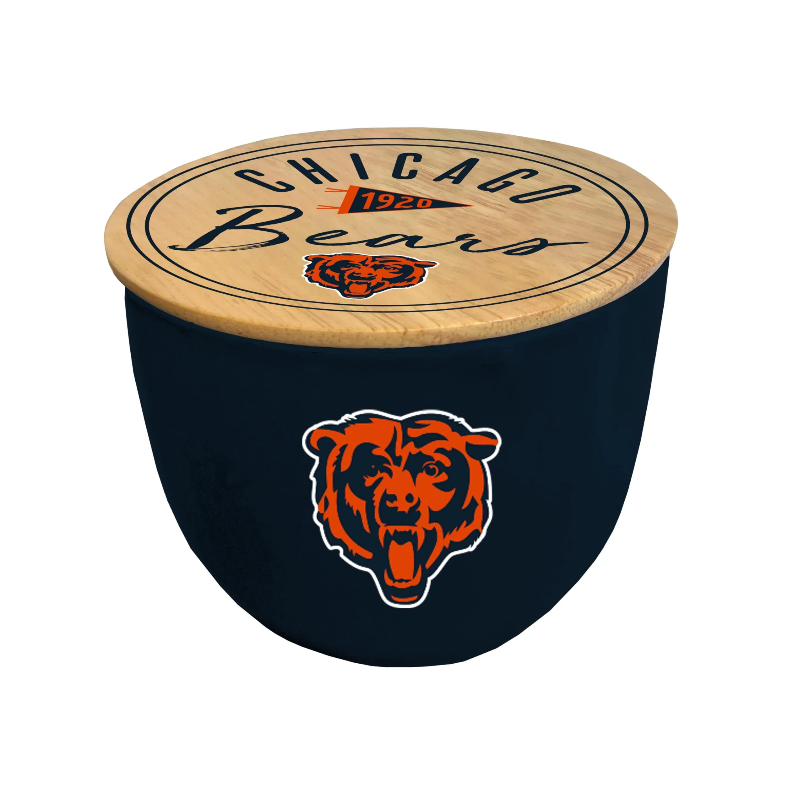 NFL Chicago Bears Script Circle Logo Ceramic Candle