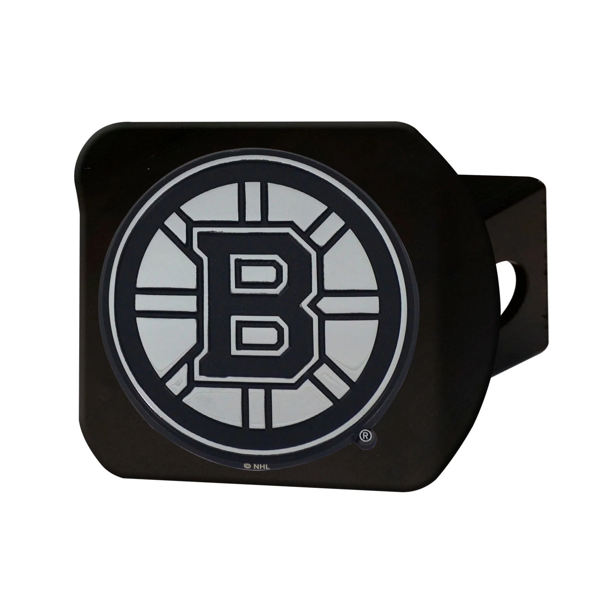 NHL - Boston Bruins Chrome on Black Hitch Cover